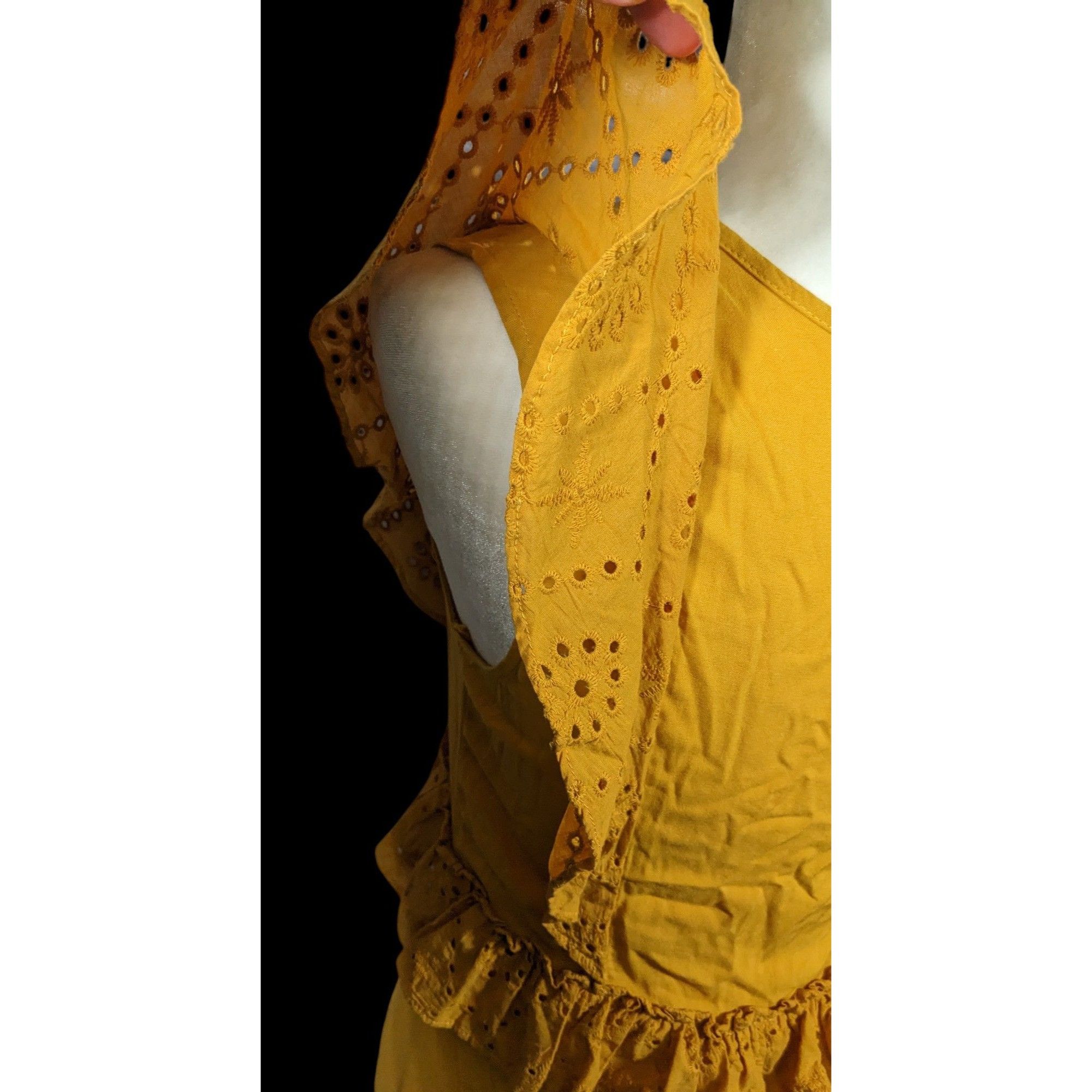 Other Vintage Mustard The Cove Atlantis Ruffle Maxi Dress Size Sma Size S / US 4 / IT 40 - 5 Thumbnail