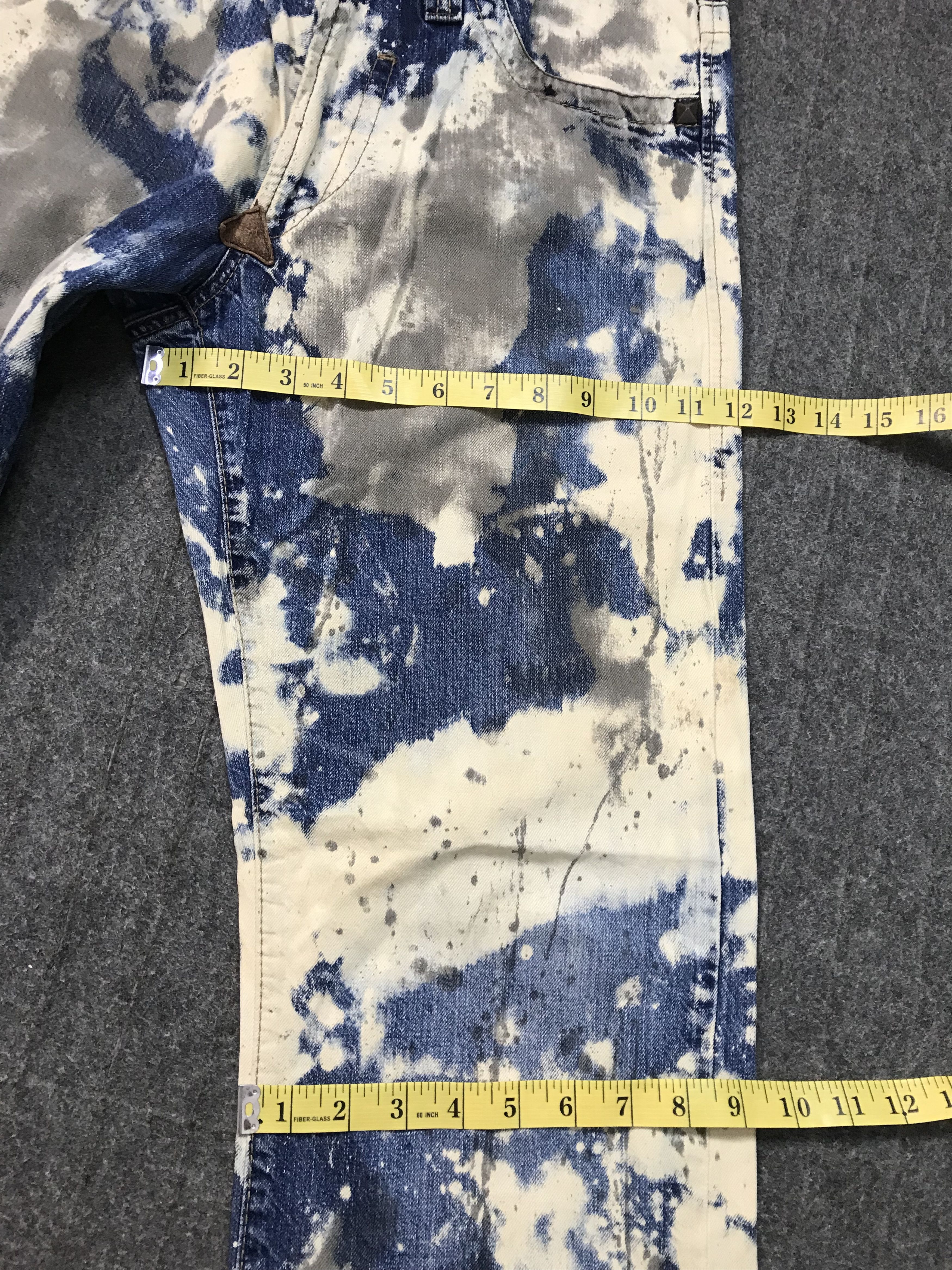 Other Distressed Ayor Bleach Pocessing Denim Jeans Straight Cut Size US 32 / EU 48 - 10 Thumbnail