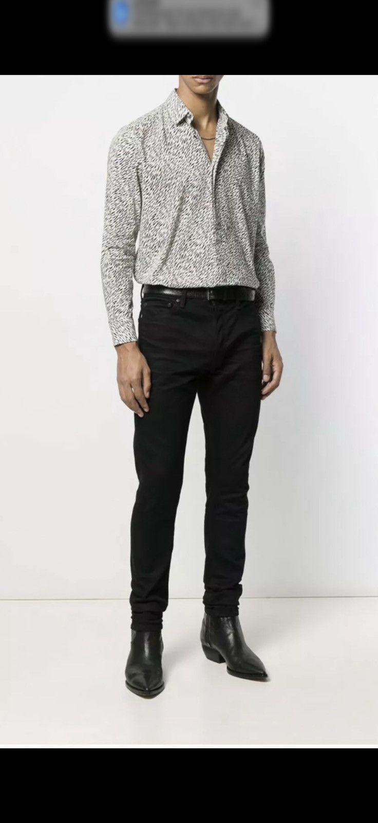 Saint Laurent Paris Saint Laurent men zebra print shirt. 17/43/XL. $890 Size US XL / EU 56 / 4 - 1 Thumbnail
