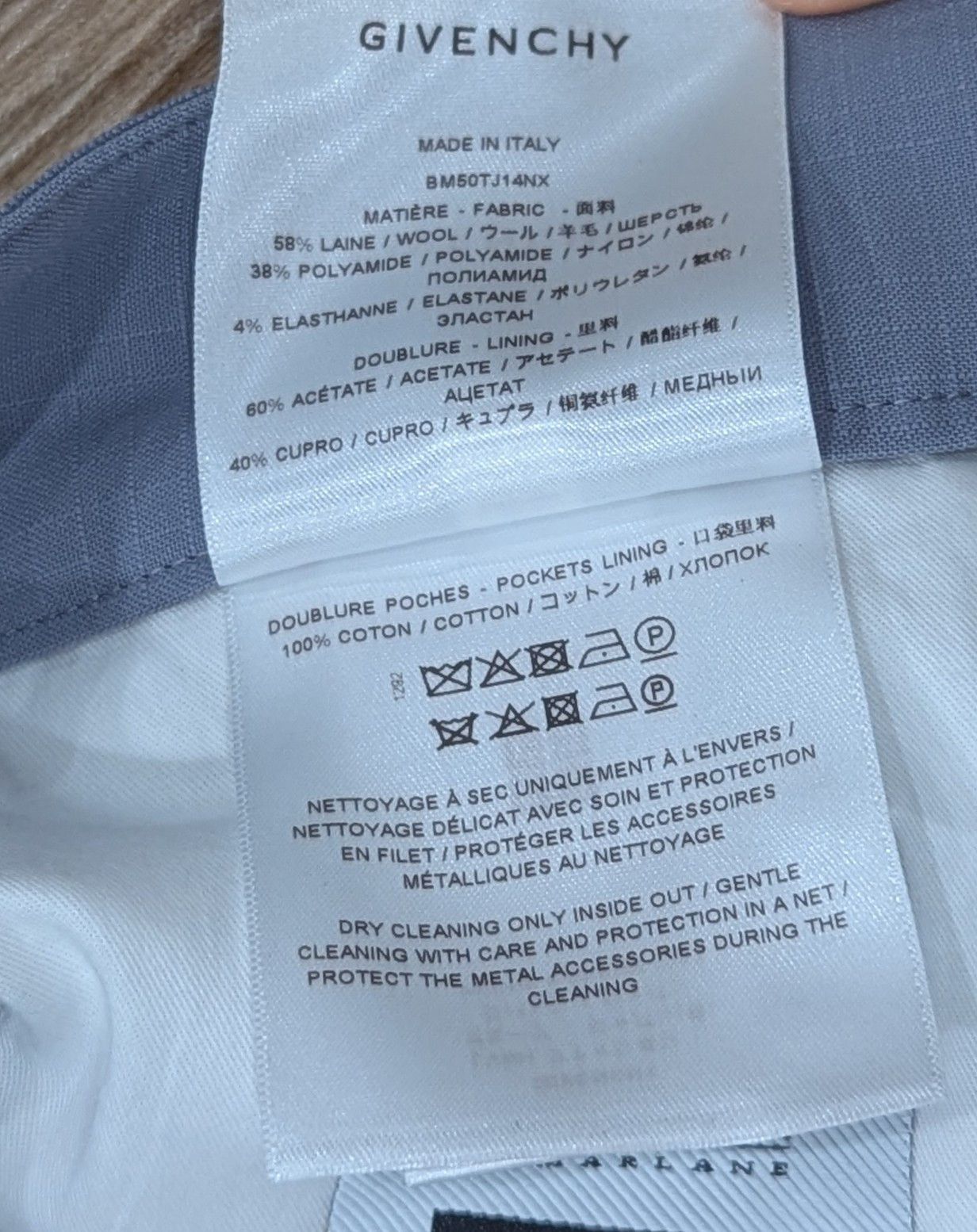 Givenchy Givenchy Wool Blend Slim Fit Pants Pearl Gray 52 US 36 Size US 36 / EU 52 - 9 Thumbnail