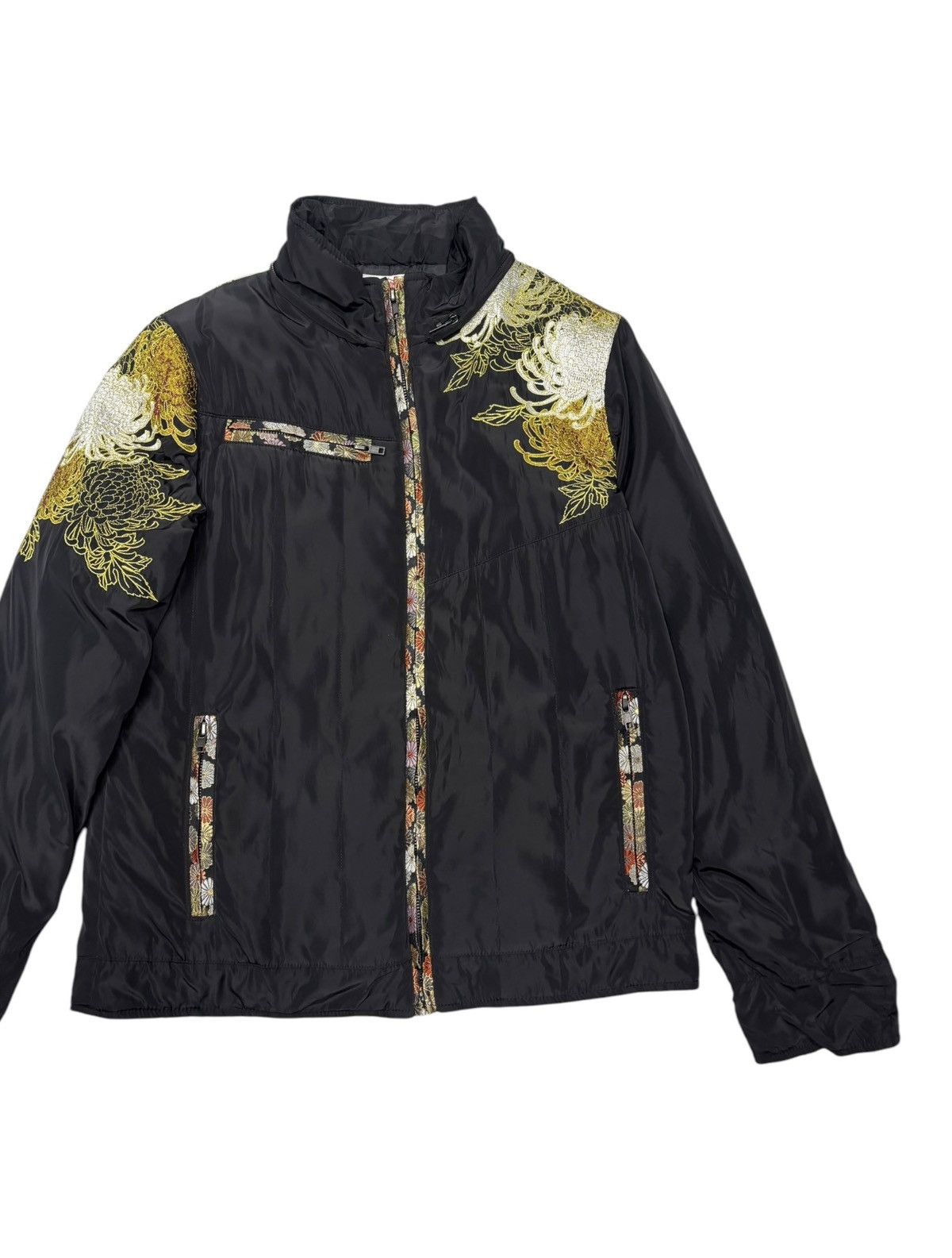 Kamakura RARE🔥JAPANESE TRADITION GEISHA EMBROIDERY PUFFER JACKET Size US M / EU 48-50 / 2 - 11 Thumbnail