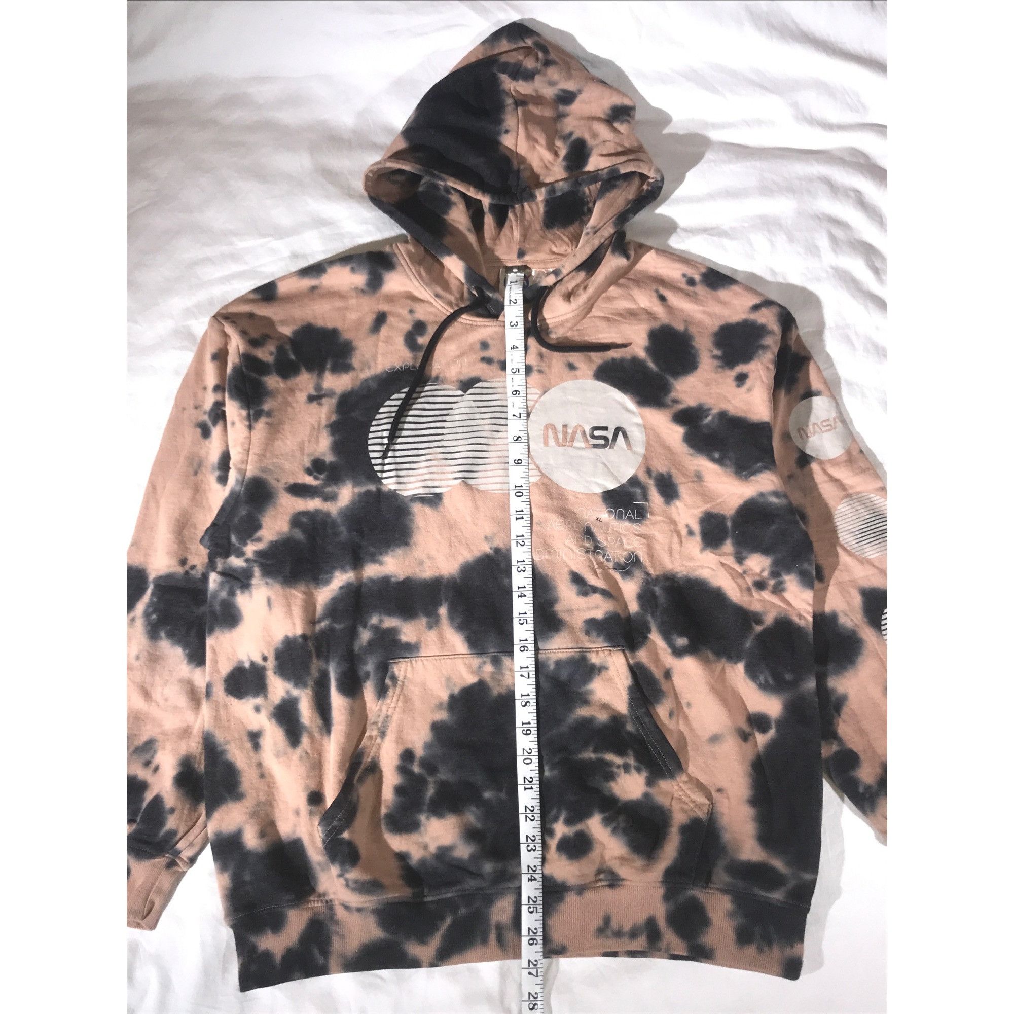 NASA NASA Unisex Tan & Black Tie-Dye Exploration NASA Logo Hoodie Size US XL / EU 56 / 4 - 4 Thumbnail