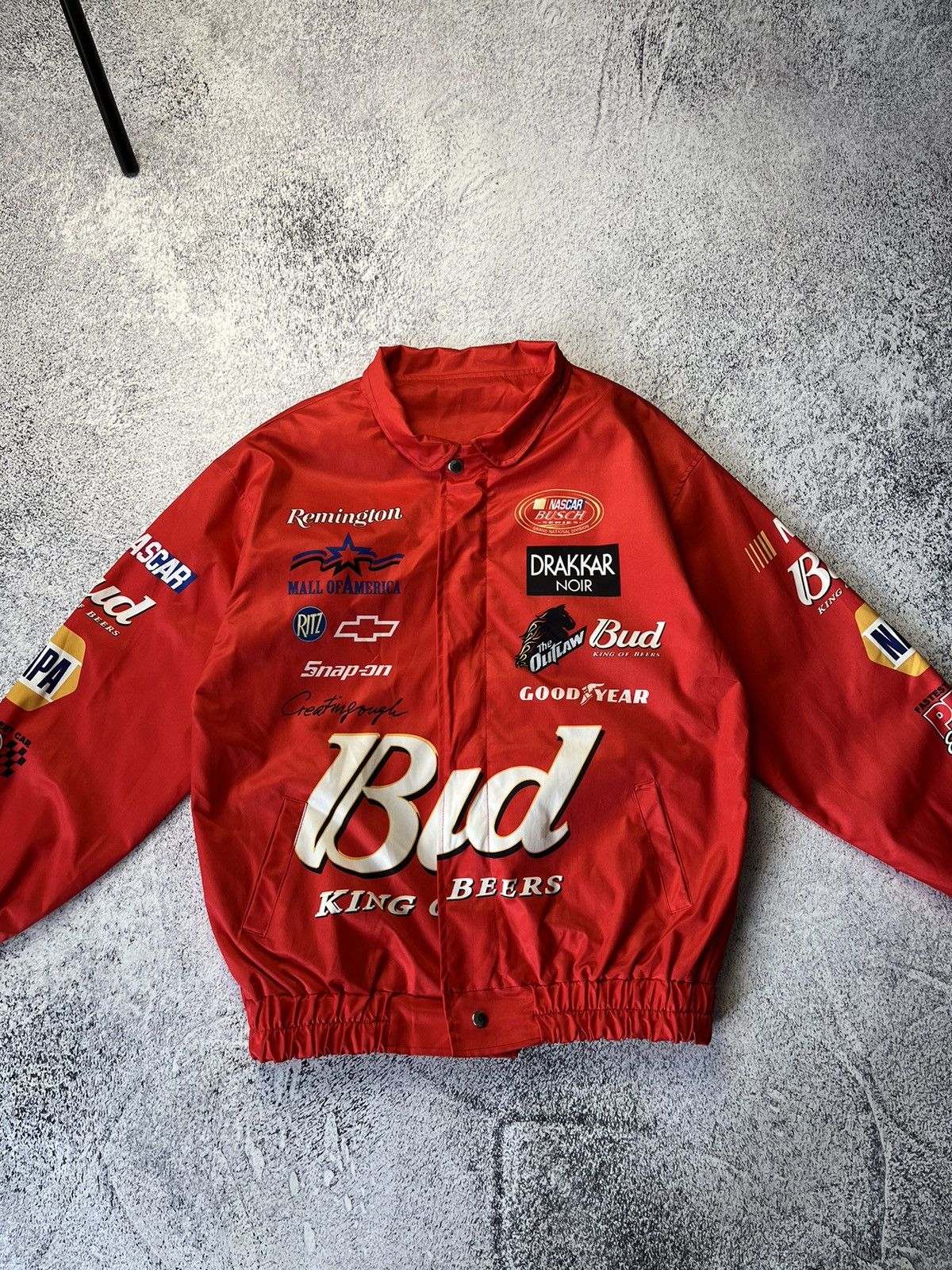 Vintage Novelty Racing Polyester Red Full Zip Up Lightweight Jacket Size US M / EU 48-50 / 2 - 6 Thumbnail