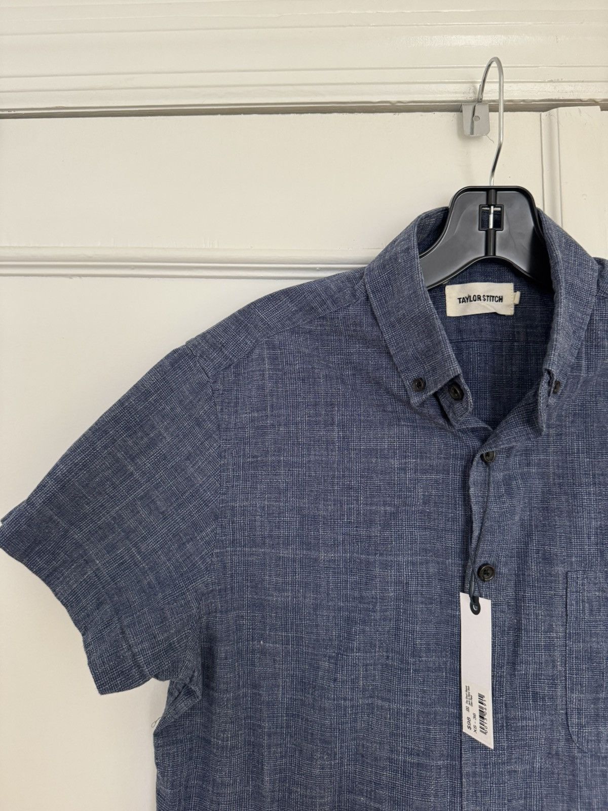 Taylor Stitch Taylor Stitch Short Sleeve Jack Navy Slub Glen Plaid XS Size US XS / EU 42 / 0 - 3 Thumbnail