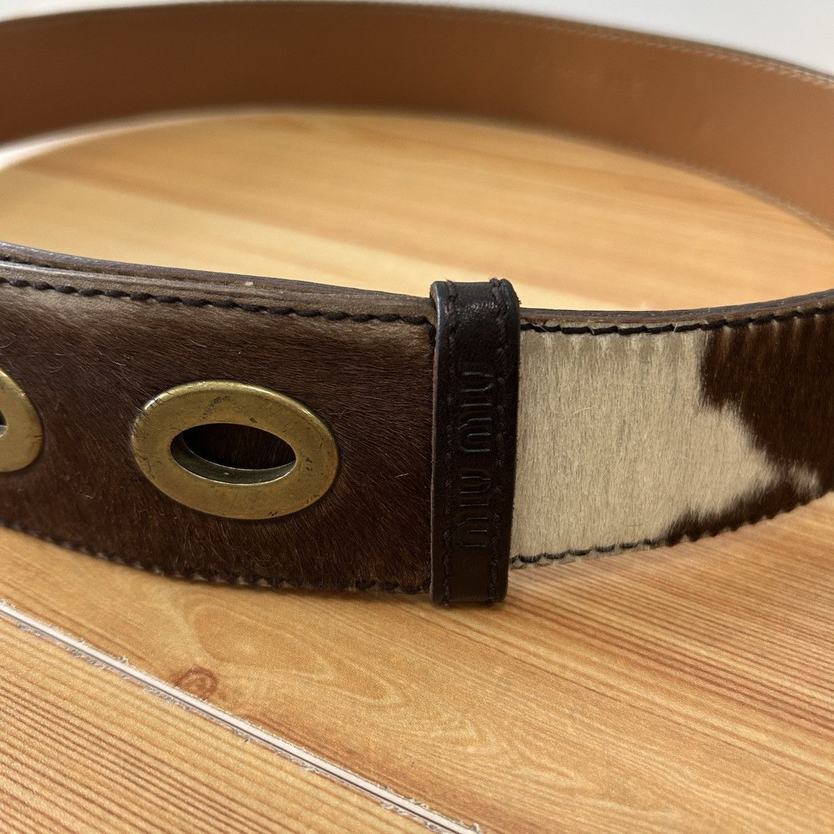 Miu Miu Miu Miu Cowhide Leather Belt Size ONE SIZE - 7 Thumbnail