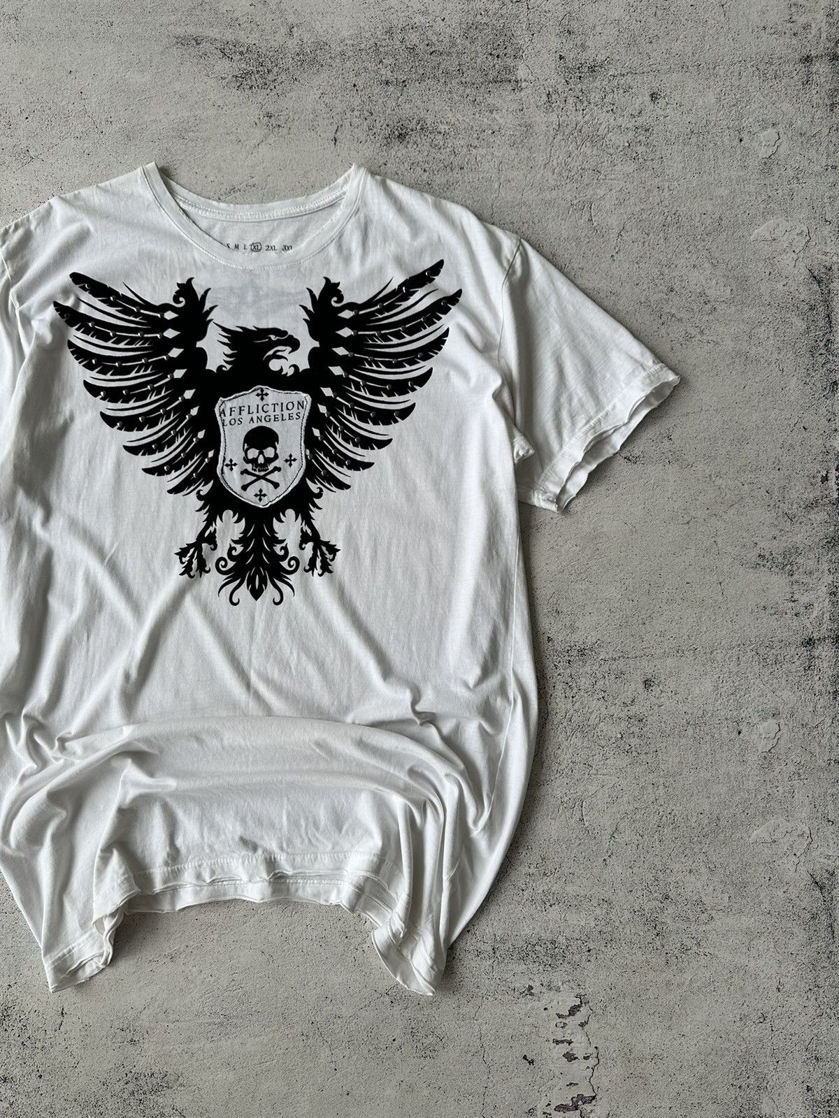 Affliction × Japanese Brand Crazy Vintage Y2K Affliction T Shirt Grunge Size US XL / EU 56 / 4 - 3 Thumbnail