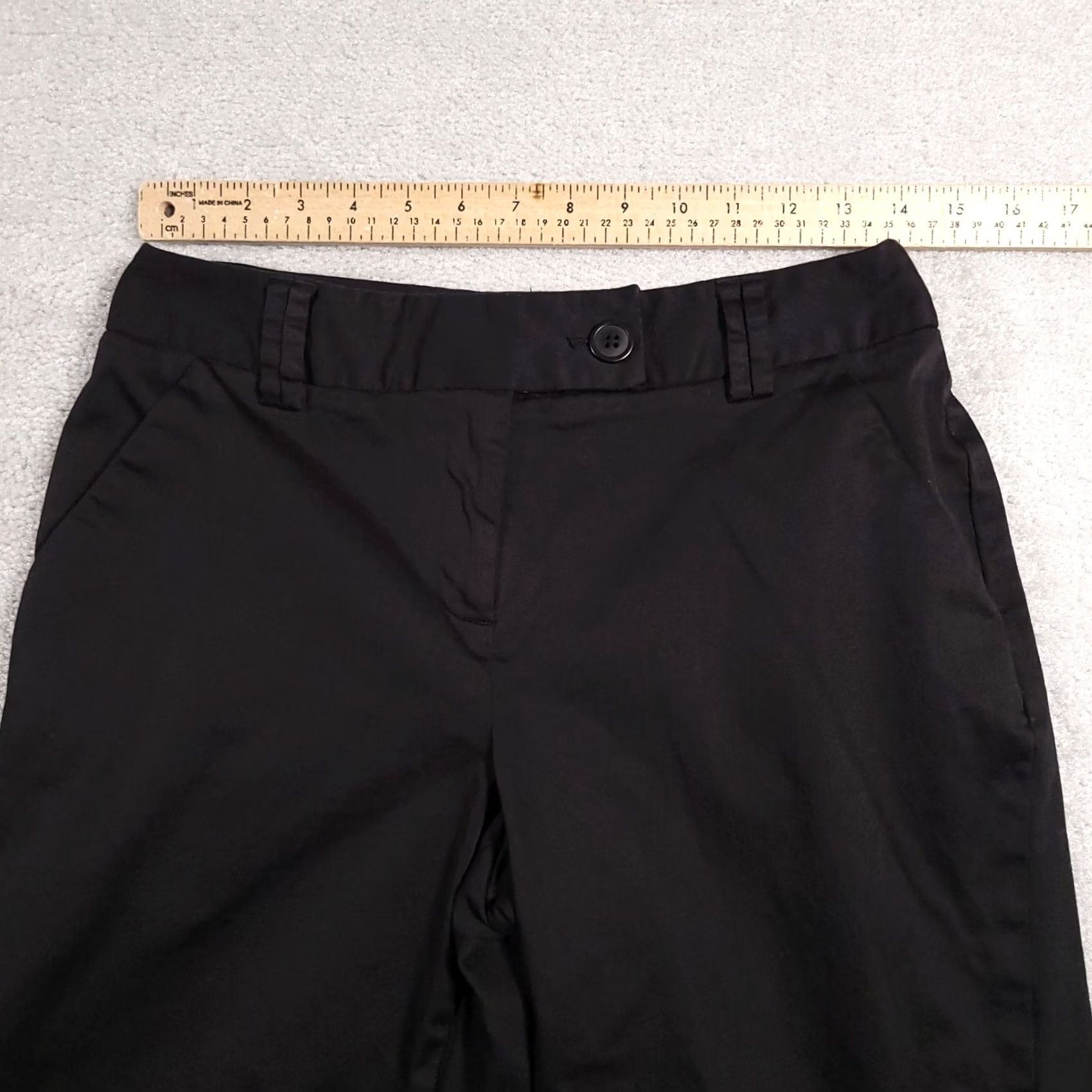 Vintage Pursuits Capri Dress Pants Women's 8P Petite Black Pockets Mid Rise Straight Leg Pants Pants Size 30" / US 8 / IT 44 - 4 Thumbnail