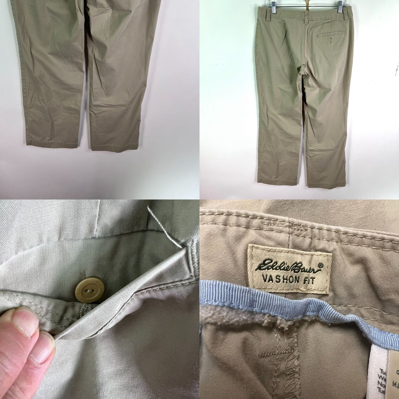 Eddie Bauer VINTAGE Eddie Bauer Chino Pants Womens SZ 10 Beige 32x30 Twill Stretch Flared 90s Womens Size 34" / US 12 / IT 48 - 8 Thumbnail