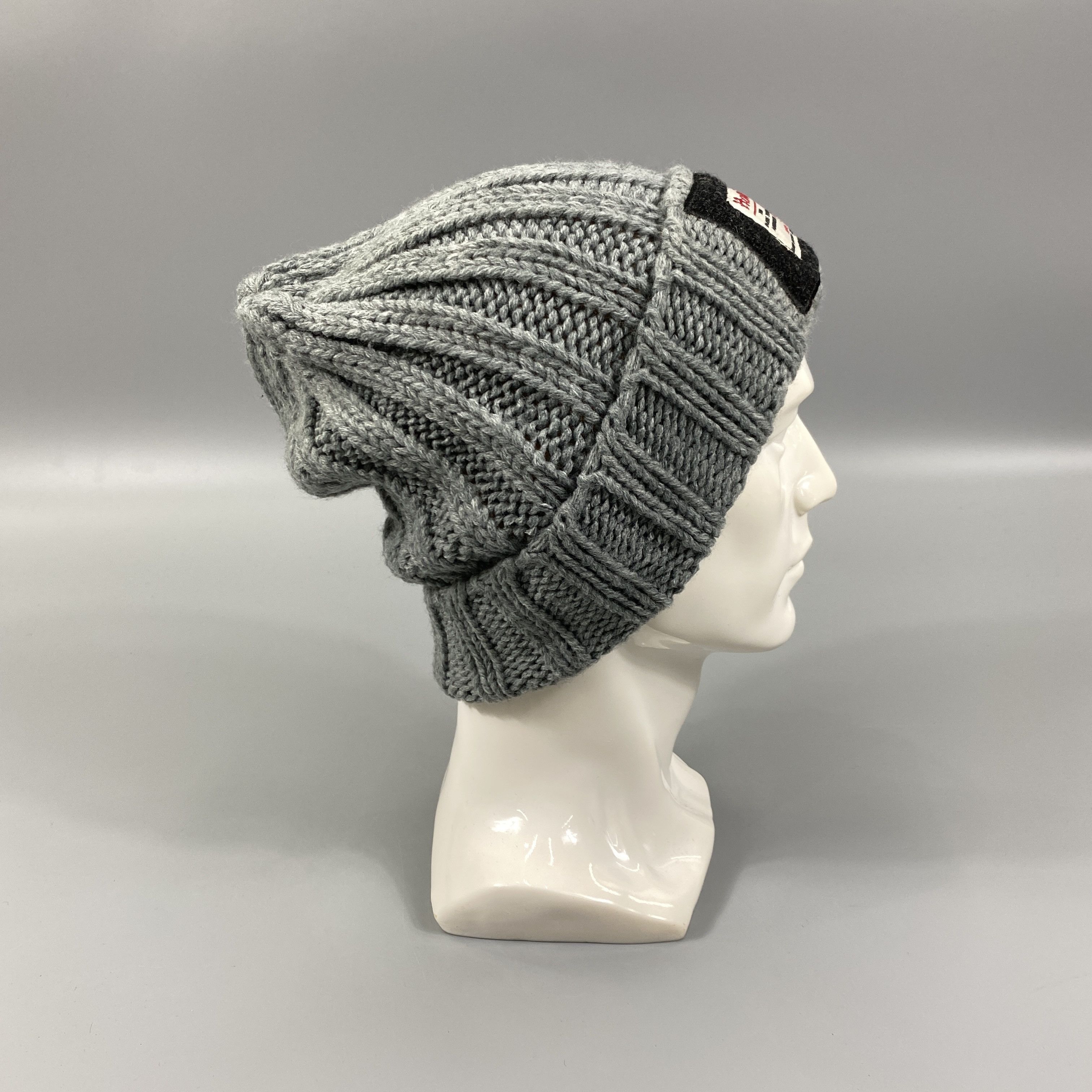 Japanese Brand Harris Tweed Knitted Beanie Hats -1038 Size ONE SIZE - 4 Thumbnail