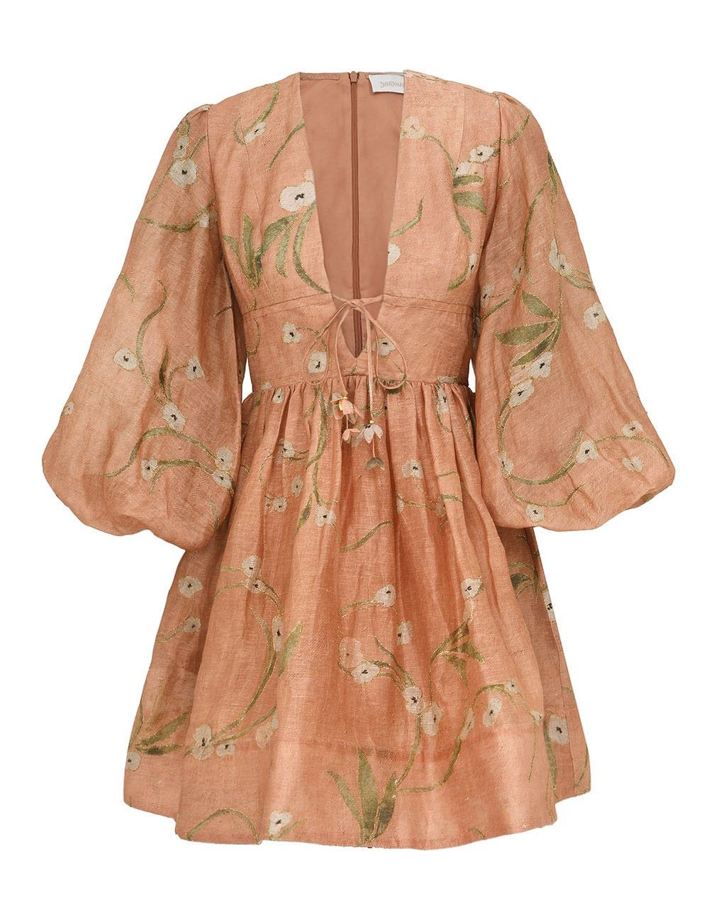 Zimmermann oc11z0226 Illuminate Halter Mini Dress In Multicolor | Grailed