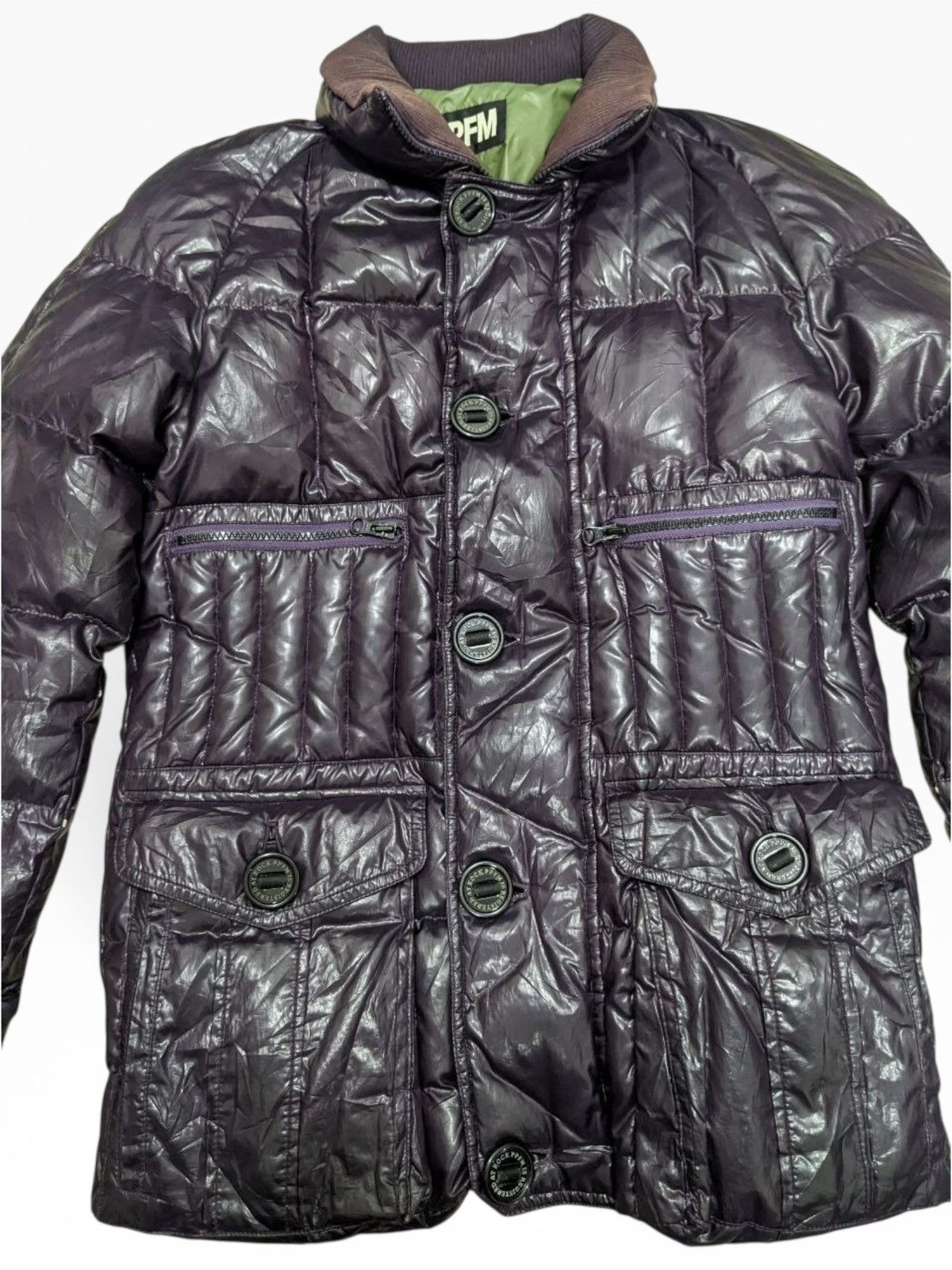 PPFM RARE PURPLE ‘PPFM IS REGISTERED AT ROCK’ PUFFER JACKET Size US S / EU 44-46 / 1 - 4 Thumbnail