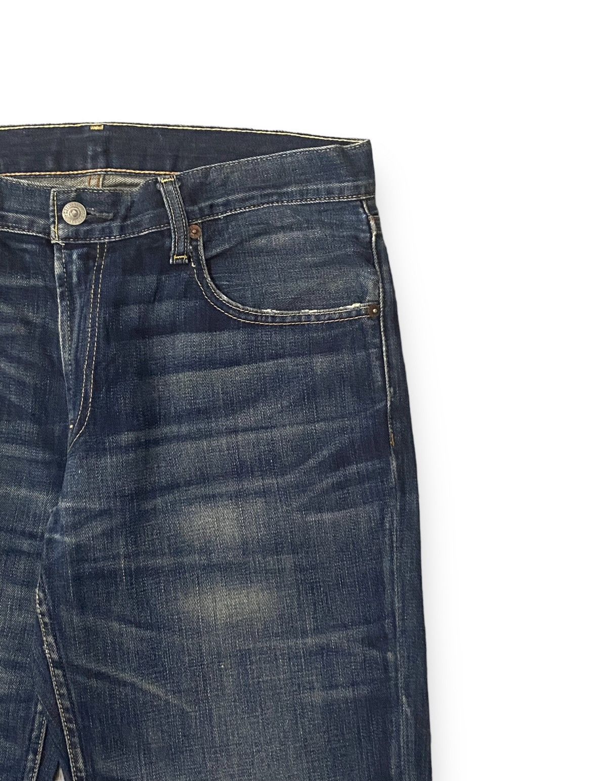 Japanese Brand × Levi's × Vintage Vintage Levis 502 Selvedge 4459 Button Distress Straight d' Size US 33 - 7 Thumbnail