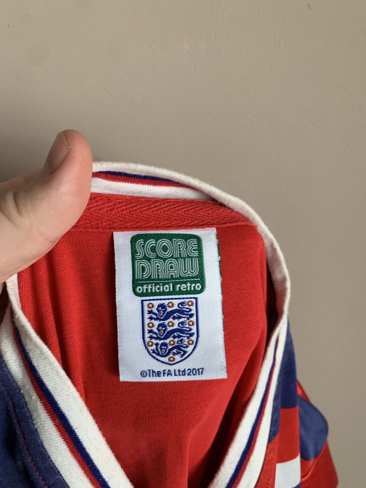Vintage England 1980 Away Football Shirt Score Draw Soccer Jersey S Size US S / EU 44-46 / 1 - 8 Thumbnail