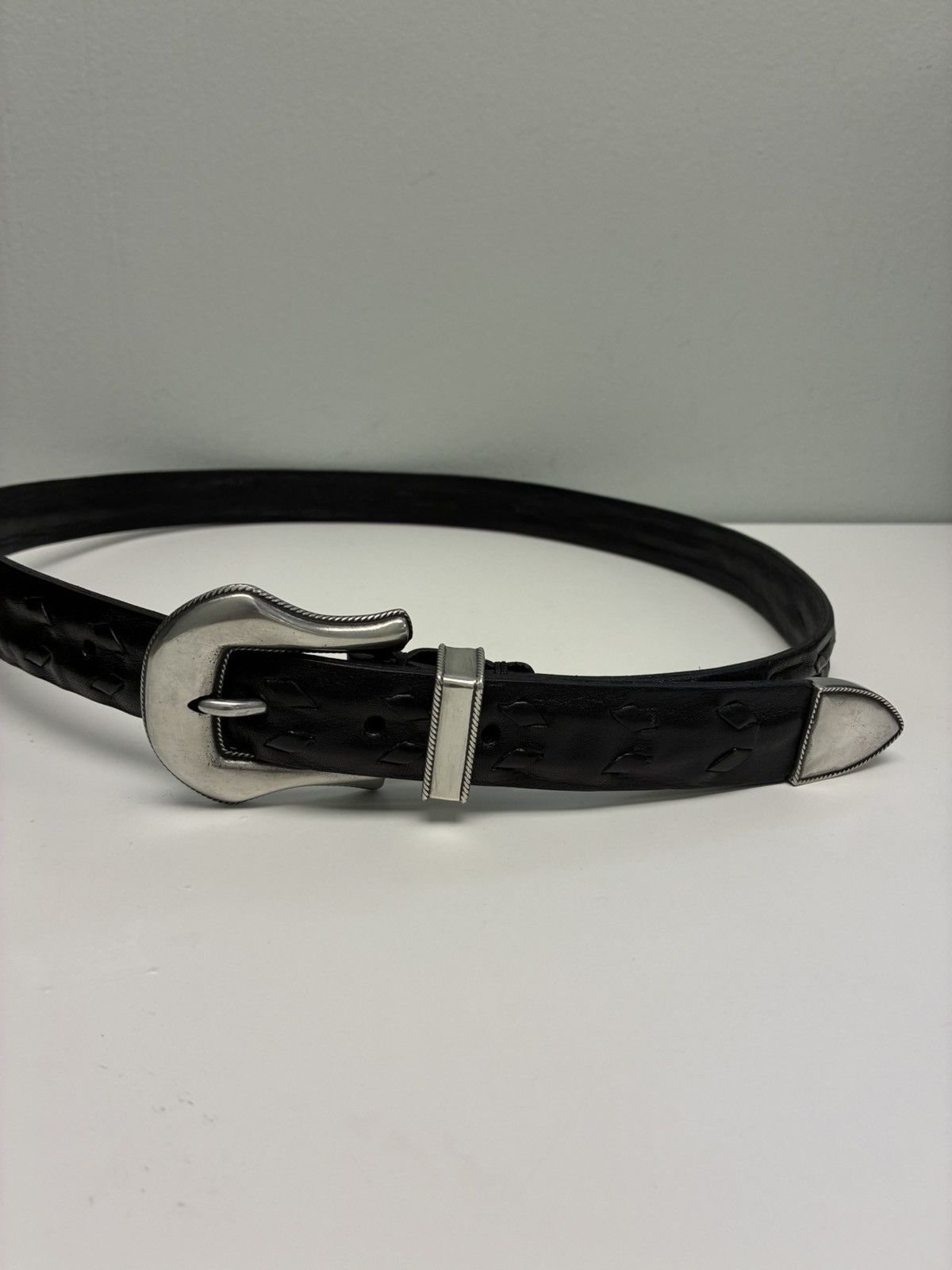 John Varvatos 25 MM Eastwood Roper Belt size 32 Size 32 - 3 Thumbnail