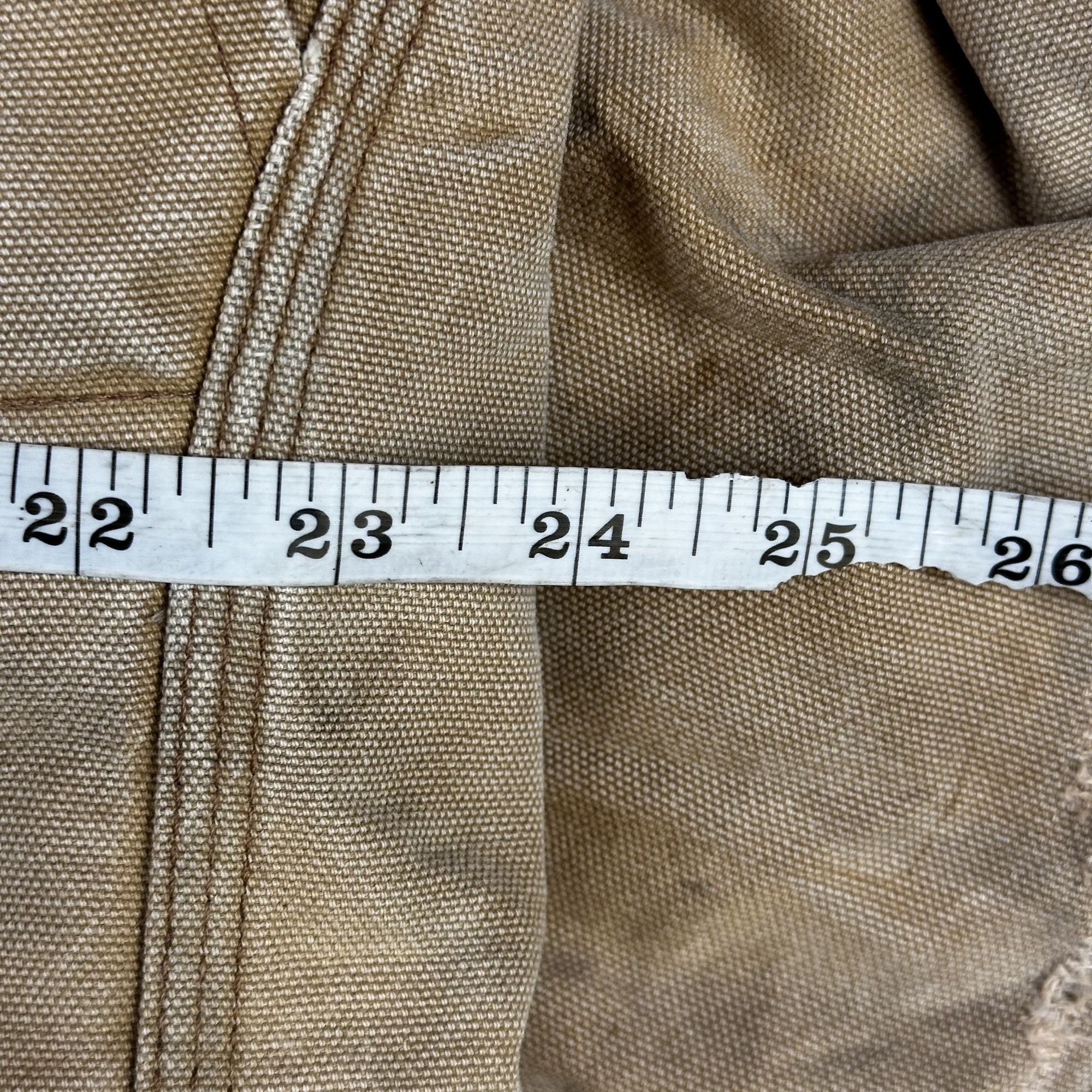 Carhartt Carhartt Mens Distressed Tan Canvas Jacket W/ Brown Collar Size US L / EU 52-54 / 3 - 4 Thumbnail