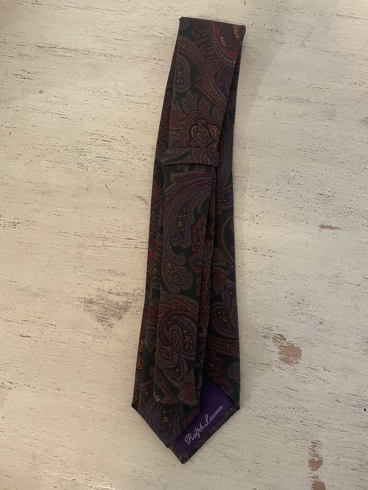 Ralph Lauren Purple Label Paisley Print Silk Tie Size ONE SIZE - 5 Thumbnail
