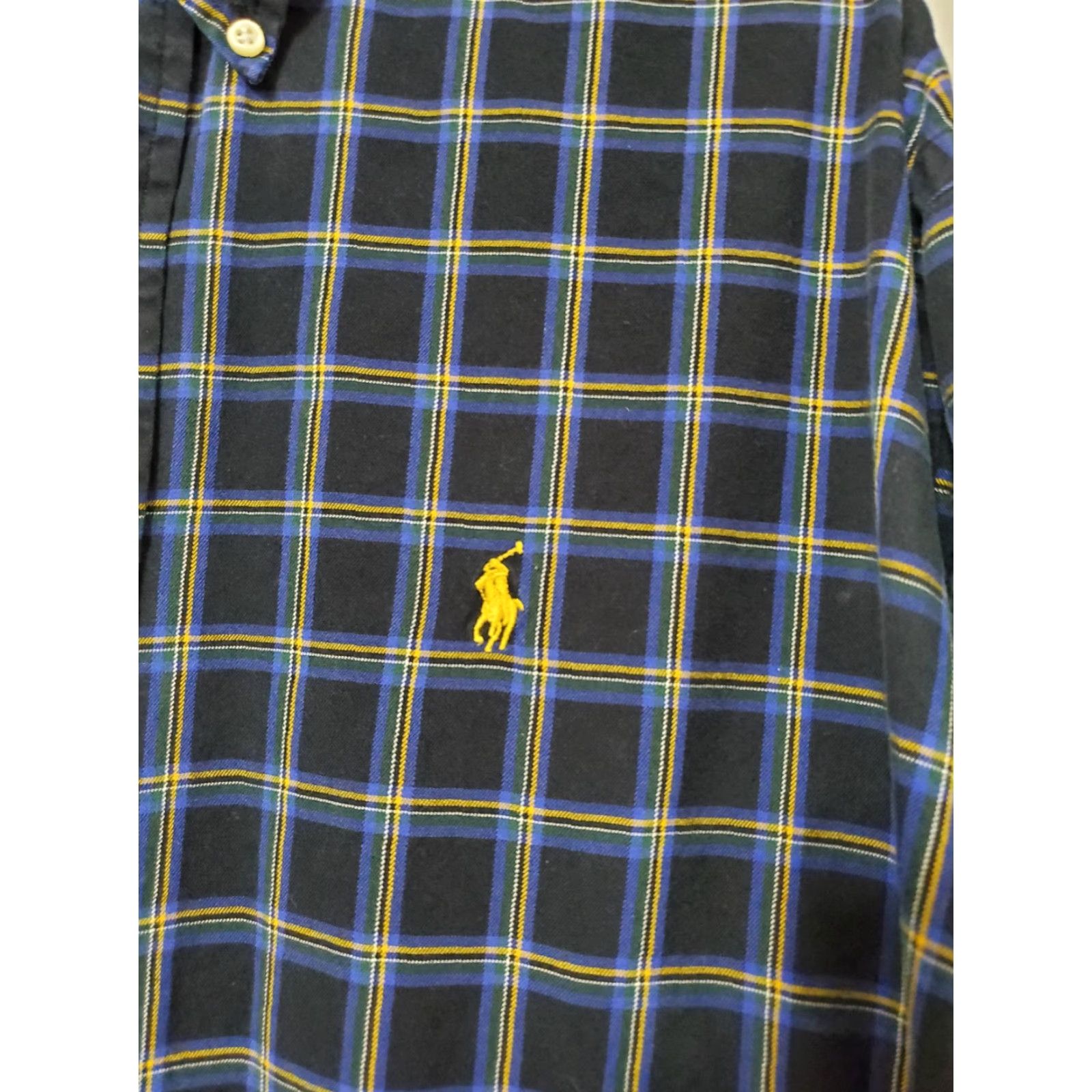 Ralph Lauren Ralph Lauren Blake Button-Up Shirt Navy Plaid 100% Cotton Large Mens Long Sleeve Classic Preppy Logo Size US L / EU 52-54 / 3 - 2 Thumbnail