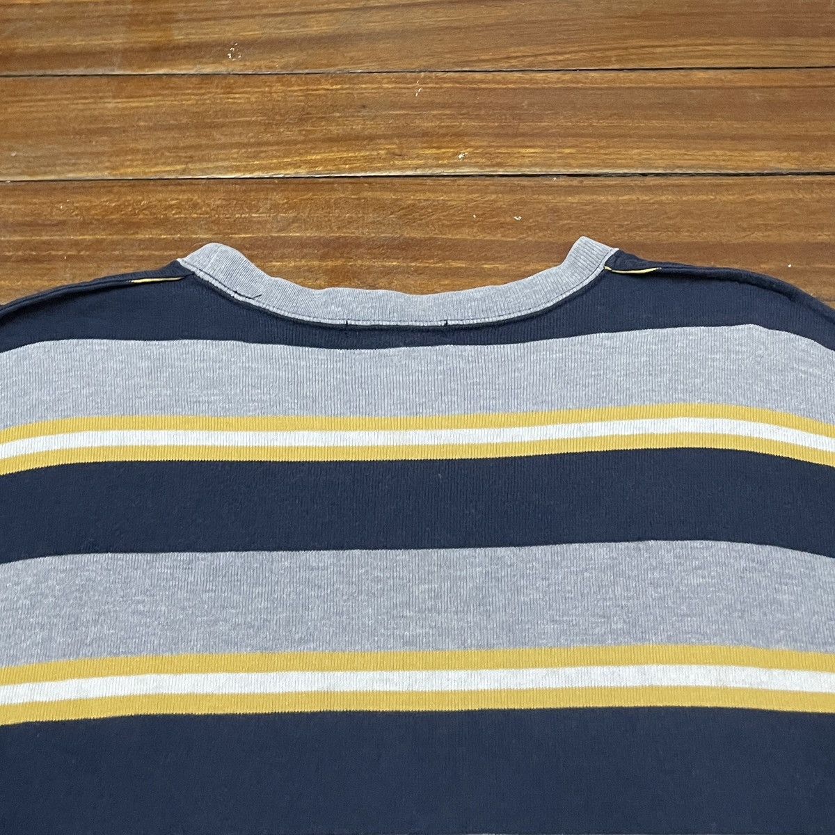 Comme des Garcons Homme Rare Vintage Comme Des Garcons Homme Stripe T-shirt 1990s Size US L / EU 52-54 / 3 - 4 Thumbnail