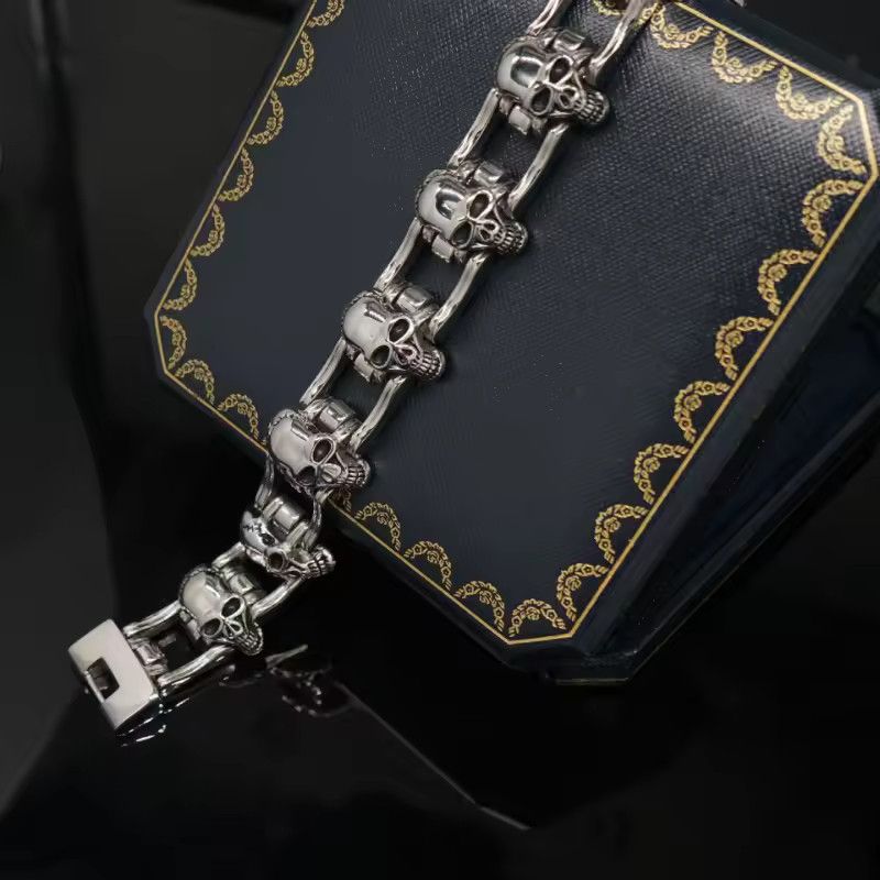 Japanese Brand × Vintage Skull Motorcycle Punk Bracelet Titanium Steel Size ONE SIZE - 3 Thumbnail