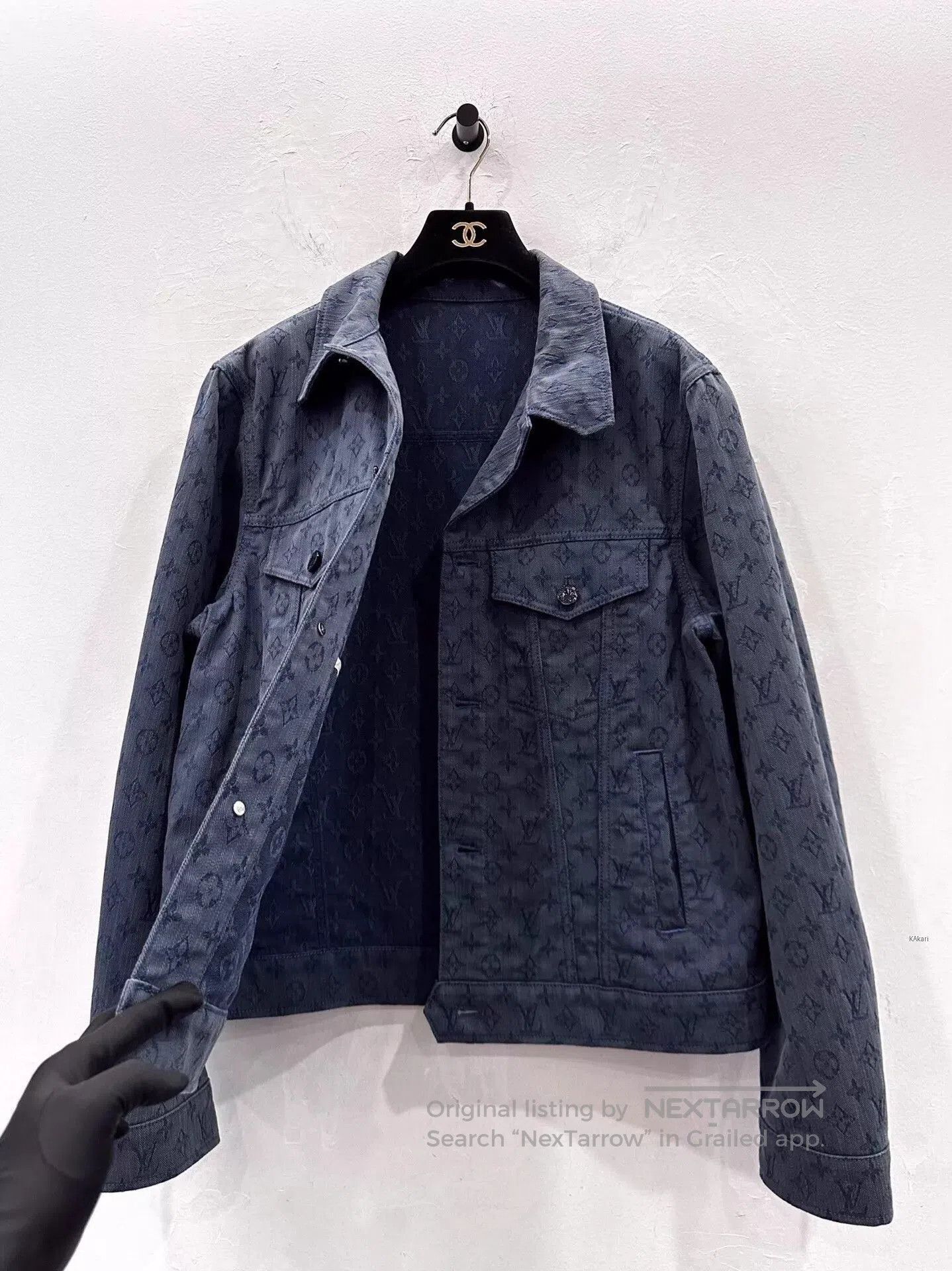 Louis Vuitton Blue Denim Jacket with Pattern . Size US M / EU 48-50 / 2 - 4 Thumbnail