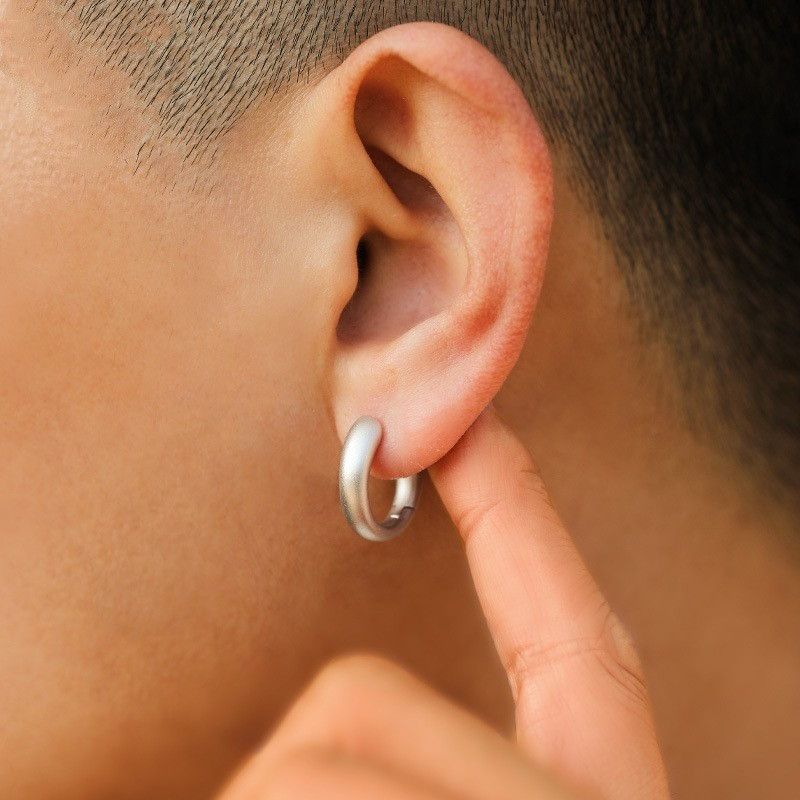 Jewelry Dark Earrings One Pairs Chrome Jewelry Size ONE SIZE - 2 Thumbnail