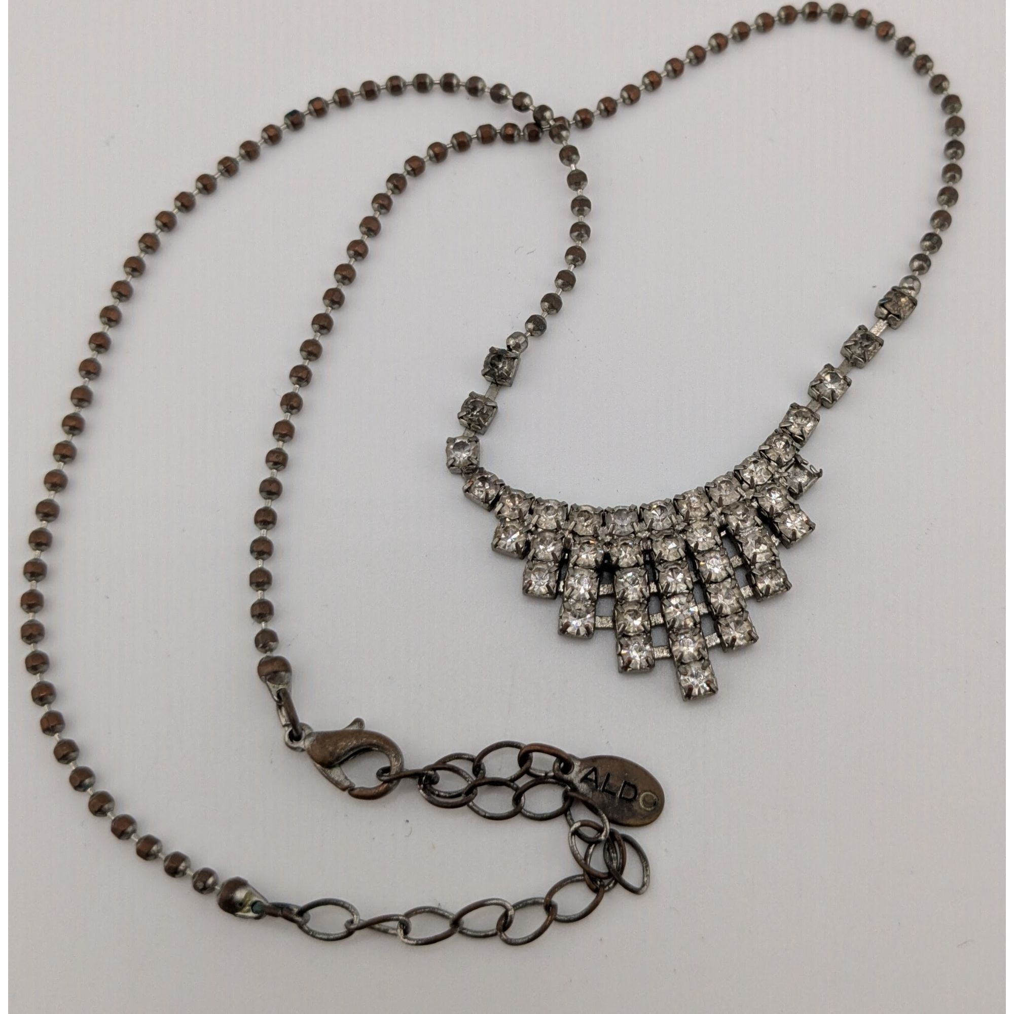 Aldo Aldo Glam Silver-Tone Rhinestone Statement Necklace Size ONE SIZE - 8 Thumbnail