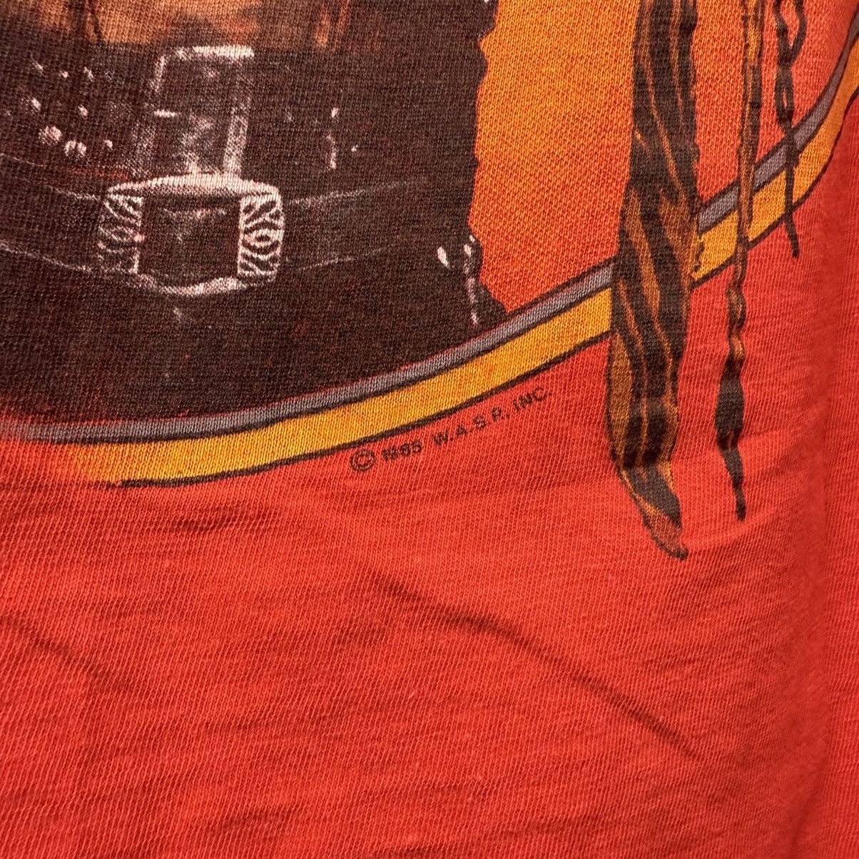 Vintage RARE Vintage 80s WASP Fucked Up Double Sided Cutoff Band Tee Size US L / EU 52-54 / 3 - 6 Thumbnail