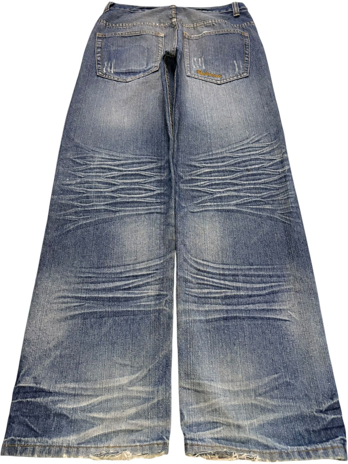 Japanese Brand Vintage Japanese Brand Mud Wash Distressed Loose Baggy Jeans Size US 30 / EU 46 - 2 Thumbnail