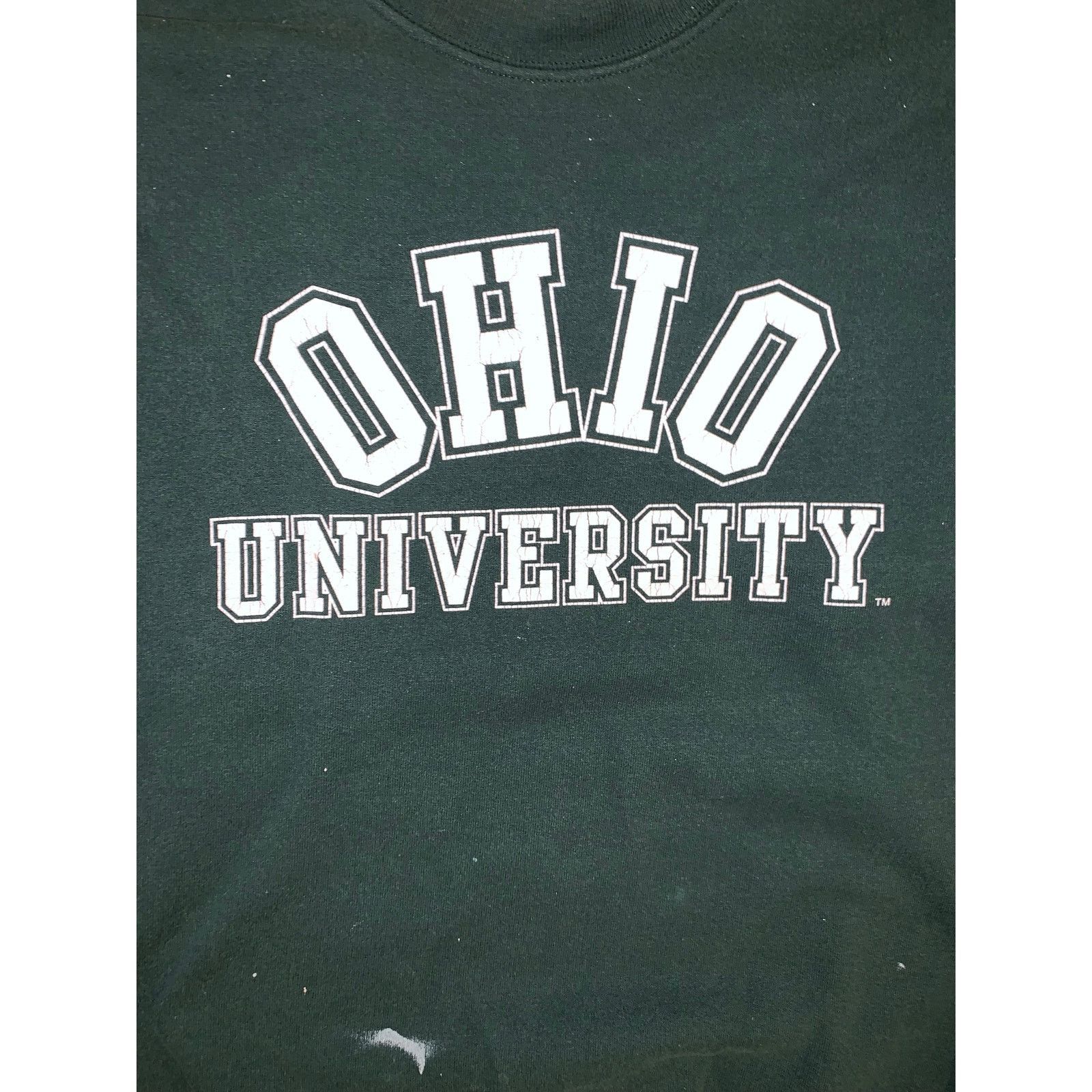 Hanes × NCAA × Vintage Ohio University Sweatshirt Green Small College Crewneck Size US S / EU 44-46 / 1 - 1 Thumbnail