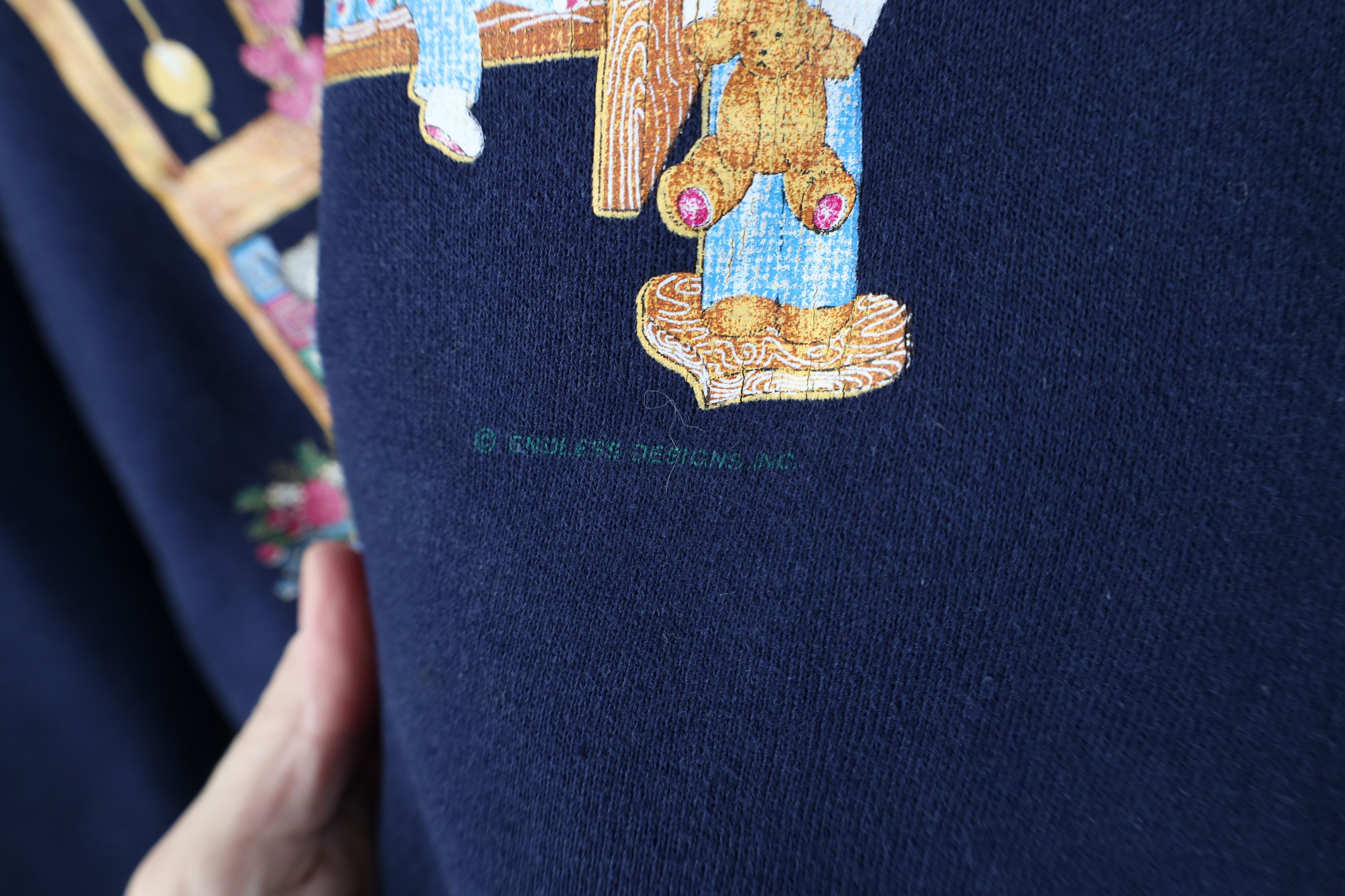 Vintage Vintage 90s Country Heartland Kitten Flower Sweatshirt USA Size XL / US 12-14 / IT 48-50 - 6 Thumbnail