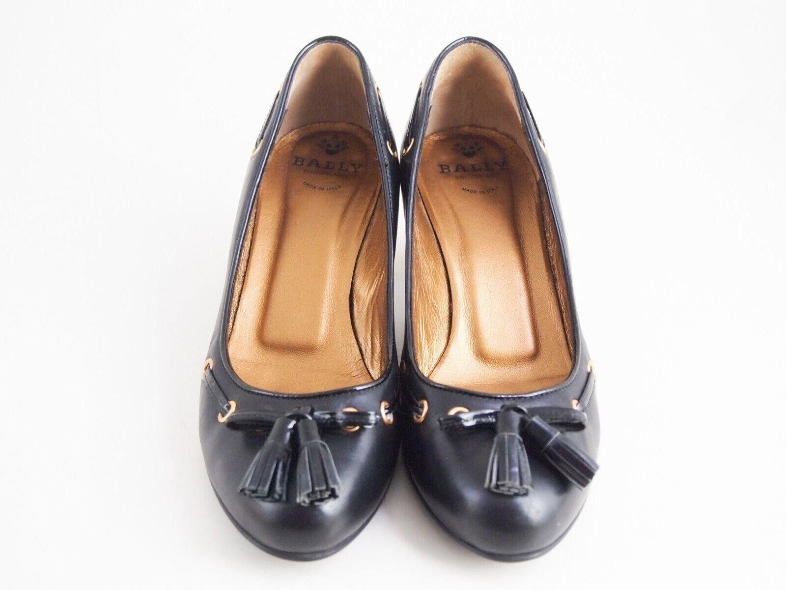 Bally Bally Dalry Mid Heel Pumps Black Leather US 7 EU 37.5 Size US 7 / IT 37 - 3 Thumbnail