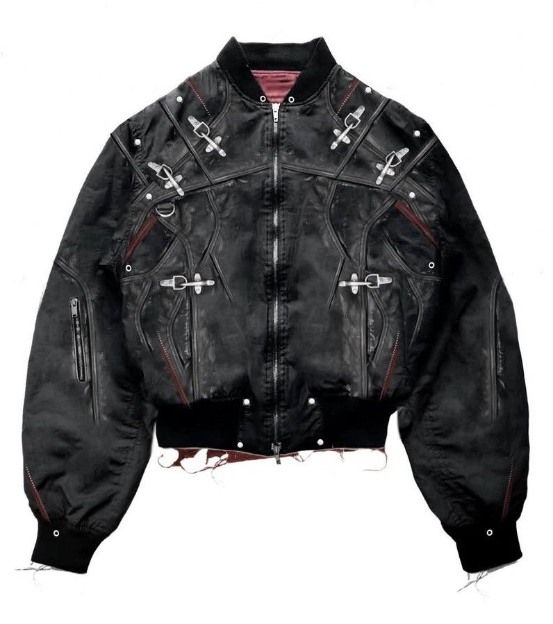 Other AW25 'Roztrhané' Black Bomber Jacket Size US L / EU 52-54 / 3 - 1 Thumbnail