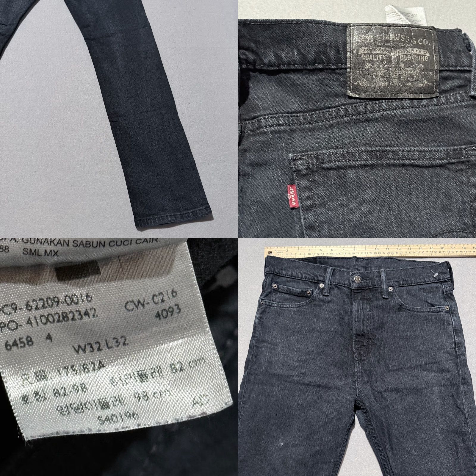 Levi's Levi’s Slim Fit Straight Jeans Mens Blue Denim Mid Rise 32x32 5-Pocket Design Denim Jeans Blue Men Size US 32 / EU 48 - 8 Thumbnail