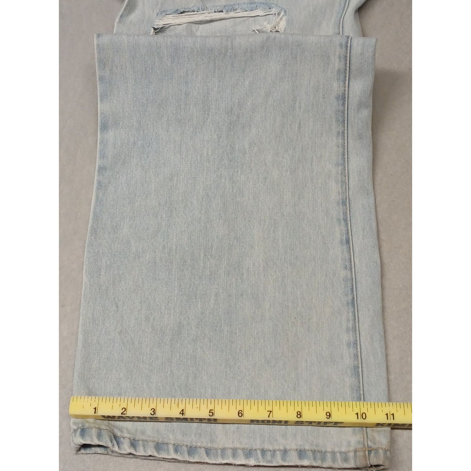 Kancan USA KanCan (13/30) Vintage Mid Rise Wide Leg Light Denim Jeans Size 32" / US 10 / IT 46 - 2 Thumbnail