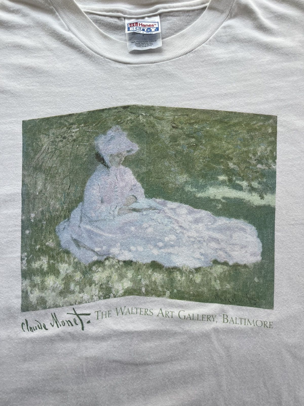 Monet × Vintage Vtg Claude Monet “ A Woman Reading “ the Walter’s Art 90’s Size US L / EU 52-54 / 3 - 5 Thumbnail