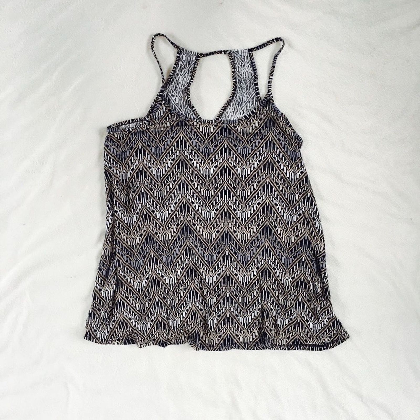 Old Navy Old Navy Neutral Aztec Print High Neck Tank Top | Sz S Size S / US 4 / IT 40 - 2 Thumbnail