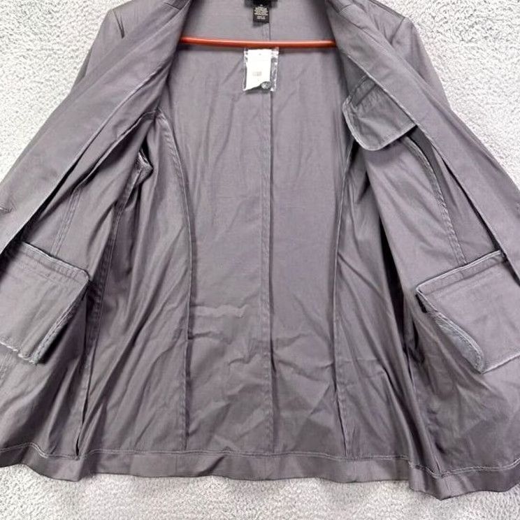 Vintage Lane Bryant Blazer Womens 16 Grey 1 Button Coat Jacket Office Pocket Blazer Womens 16 Grey 1 Button Coat Jacket Office Pocket Ladies NEW Size XXL / US 16-18 / IT 52-54 - 4 Thumbnail