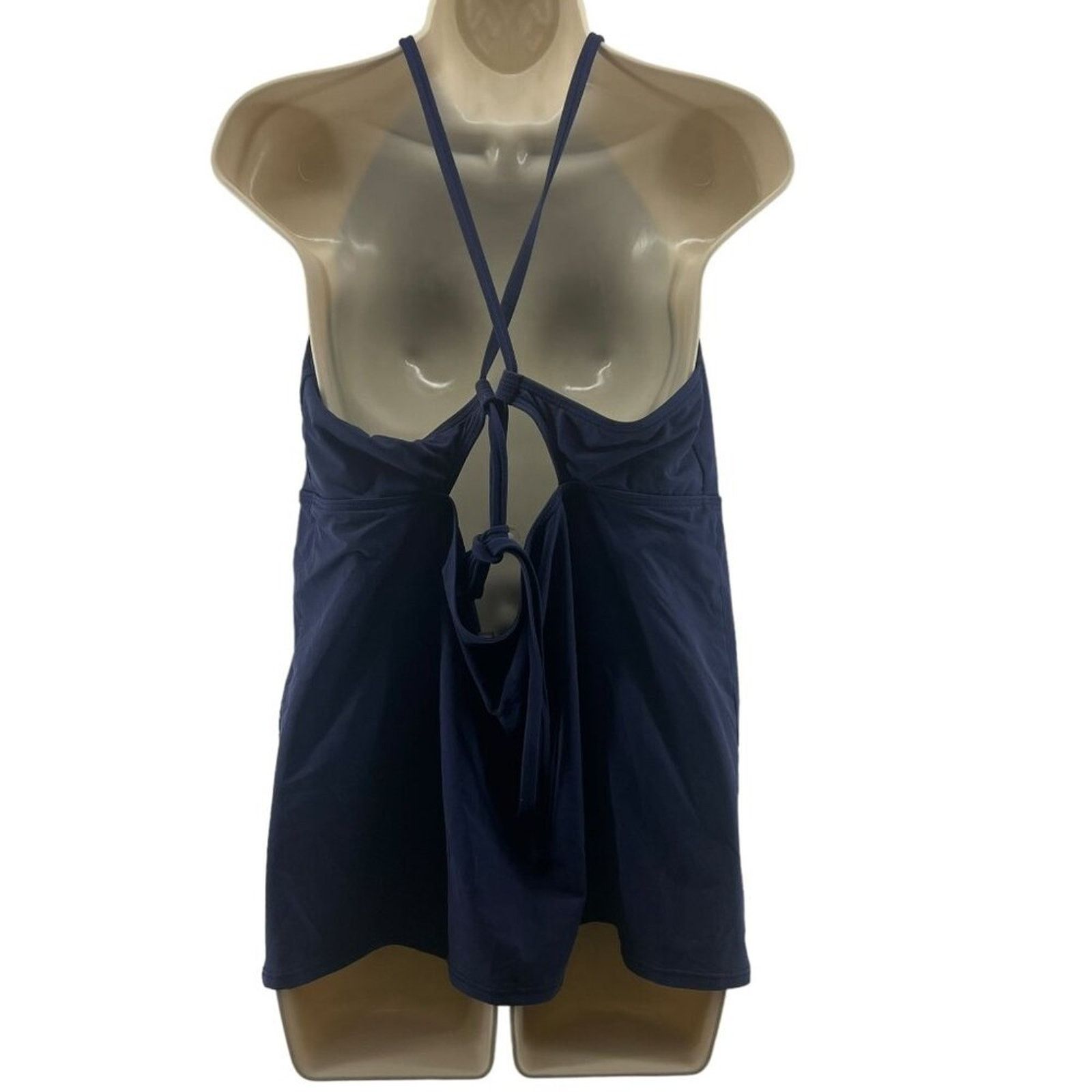 Lands' End Lands End Tankini Top Strappy Halter Deep Sea Blue Size 18 Size XXL / US 16-18 / IT 52-54 - 4 Thumbnail