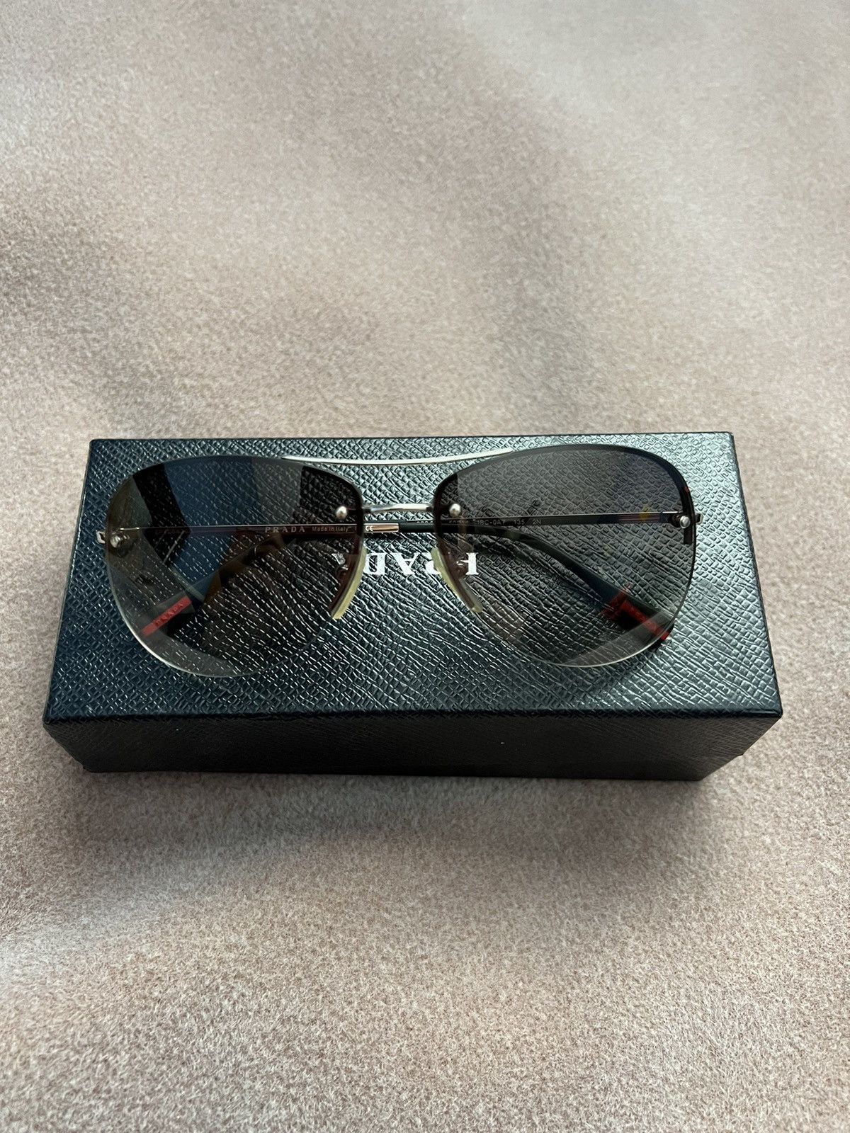 image of Prada Aviator Sunglasses in Black, Men's