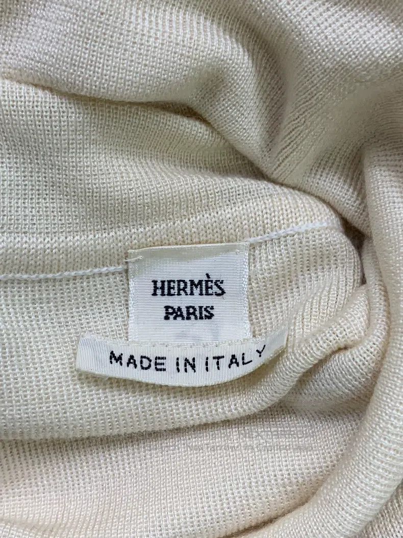 Hermes Hermes Silk print and cashmere high-neck sleeveless top Size XS / US 0-2 / IT 36-38 - 4 Thumbnail