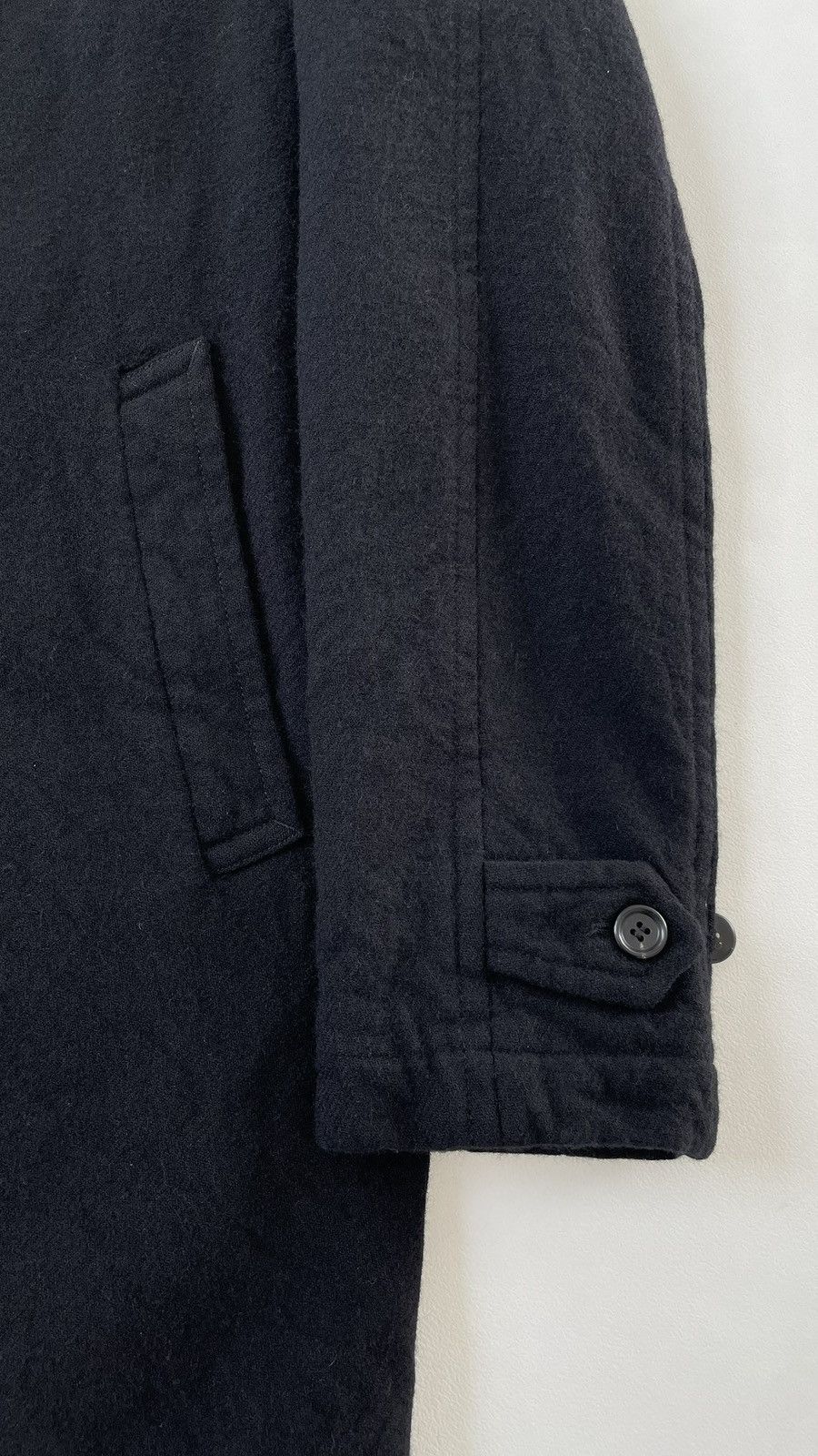 Comme des Garcons Homme Deux A/W 19 Black Brushed Wool Overcoat Size US L / EU 52-54 / 3 - 10 Thumbnail