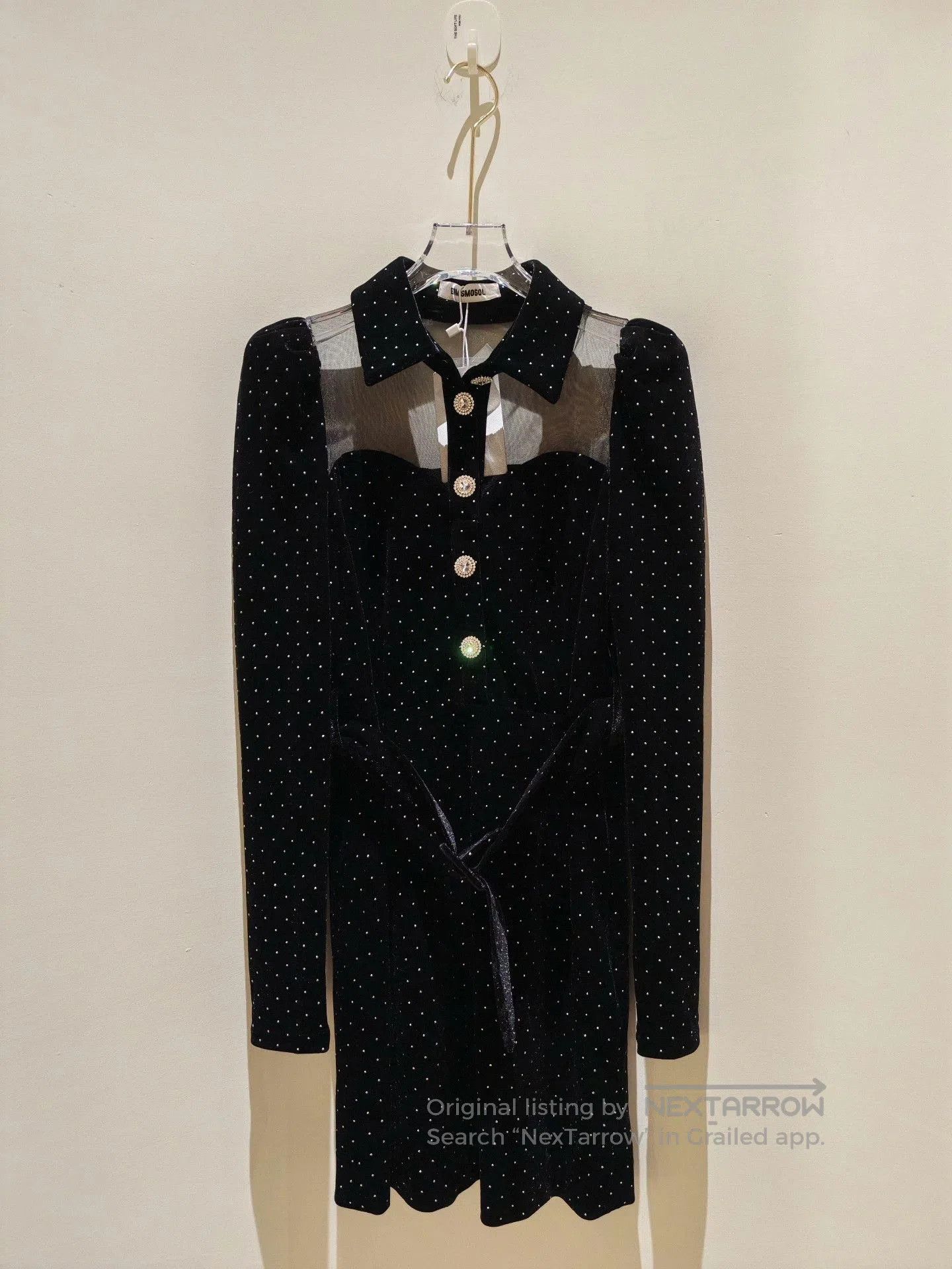 Other EIMISMOSOL Polka Dot Velvet Dress. Size S / US 4 / IT 40 - 1 Thumbnail