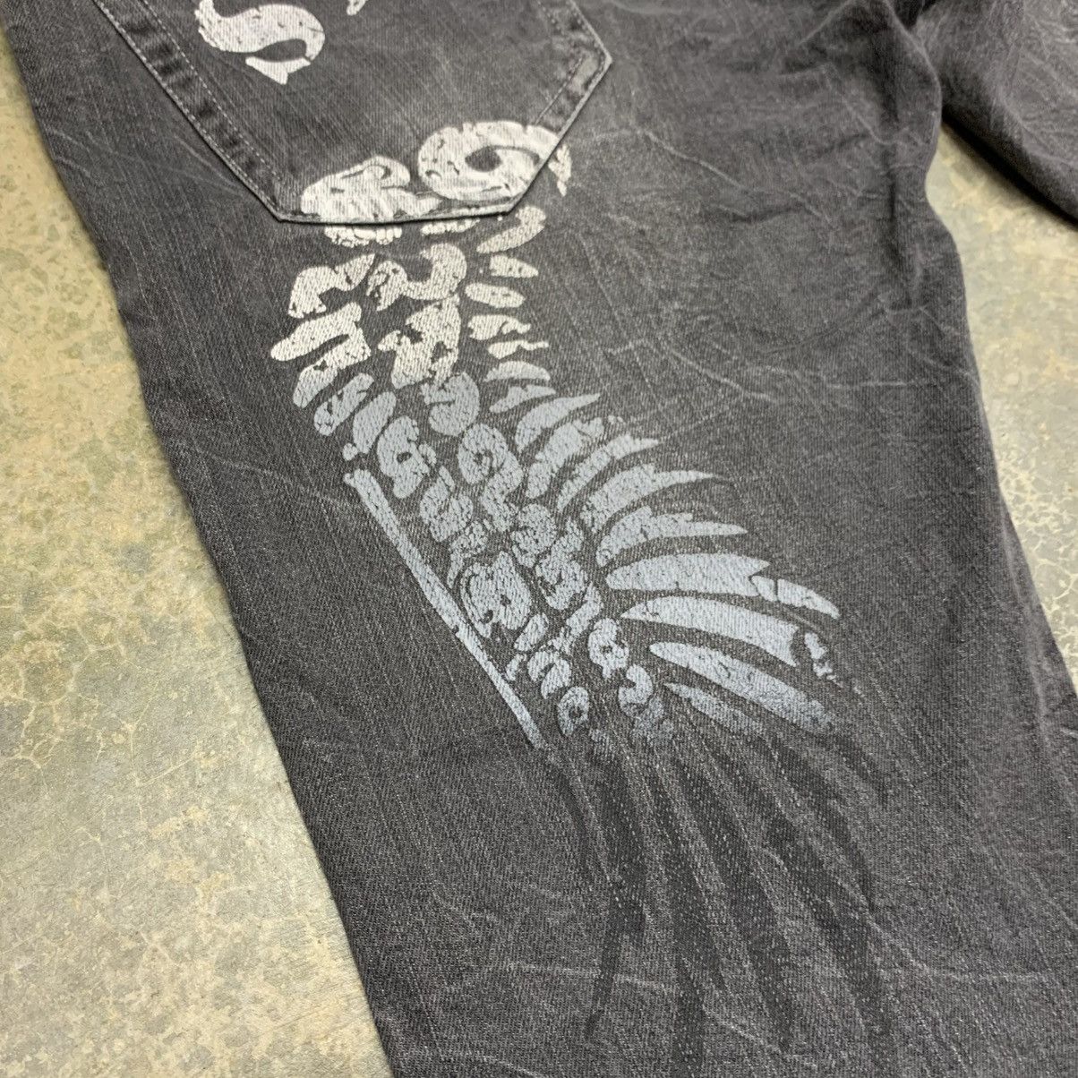 Japanese Brand 🖤 STIMULATOR Distressed Black Washed Jeans Size US 32 / EU 48 - 17 Thumbnail