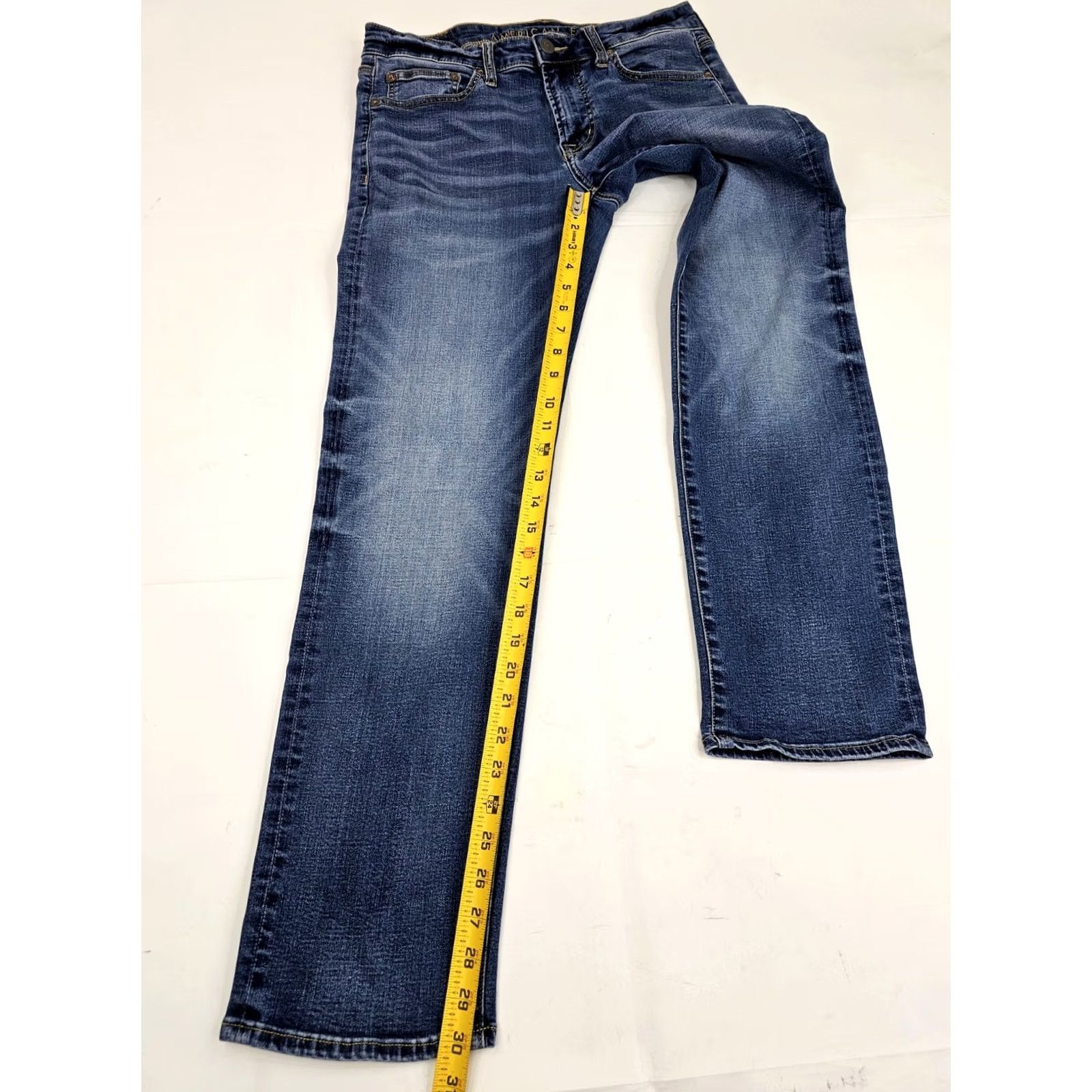 American Eagle Outfitters VINTAGE American Eagle Original Straight Jeans Men 31x32 Blue Denim Stretch 5-Pocket Regular Waist 31 Inseam 30 MPN 54485 Size US 31 - 3 Thumbnail
