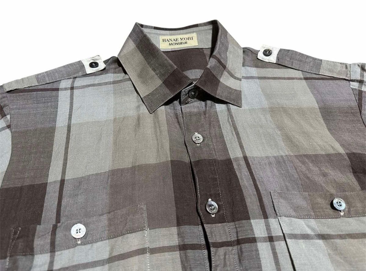 Japanese Brand 🔥Vintage Hanae Mori Half Button Shirt 80sRare Design Size US M / EU 48-50 / 2 - 3 Thumbnail