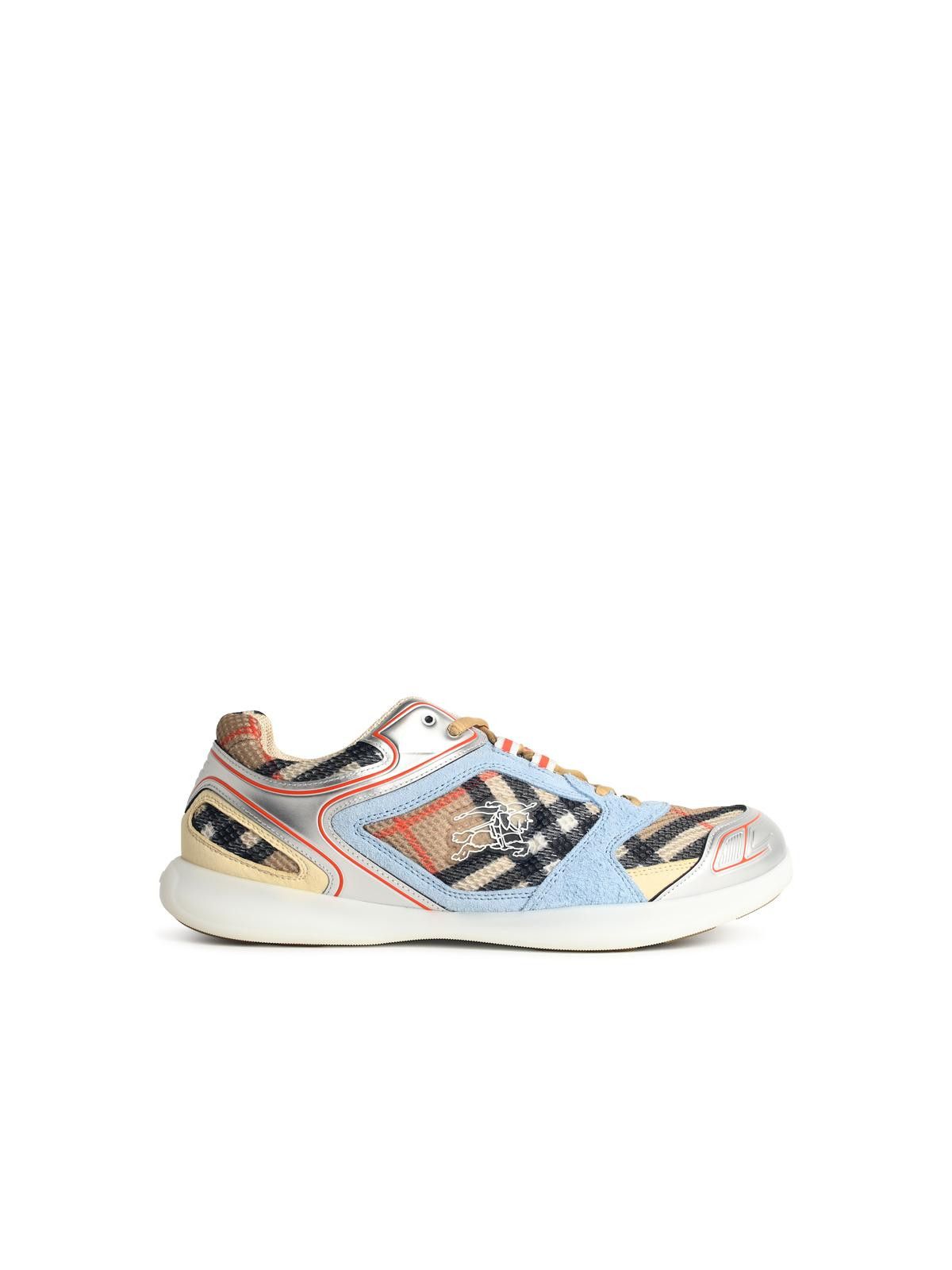 Burberry BURBERRY 'Matrix' Multicolor Leather Blend Sneakers Size US 10 / EU 43 - 1 Thumbnail