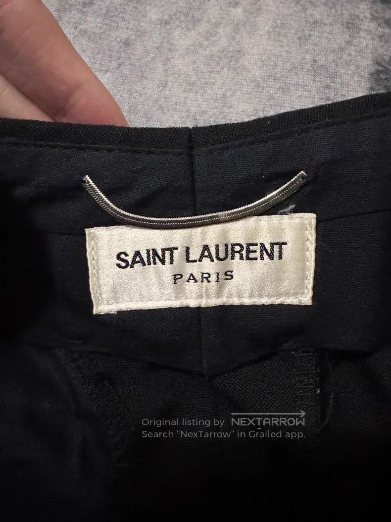 Saint Laurent Paris Saint Laurent Paris Black Samurai Satin Smoking Trousers Size US 30 / EU 46 - 6 Thumbnail