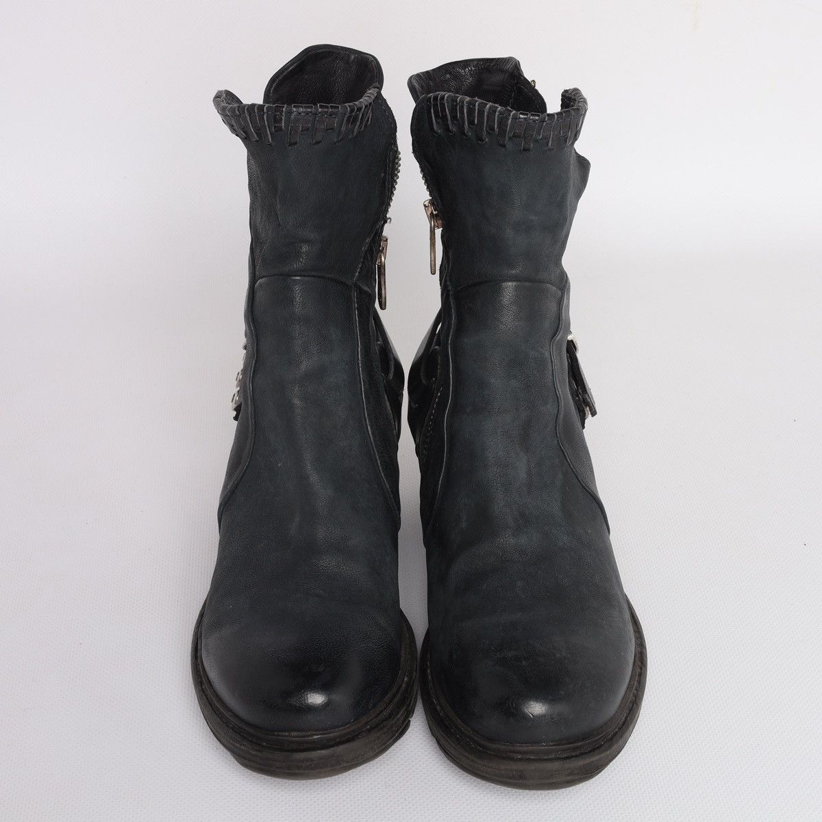 A.S.98 A.S.98 Airstep As98 Avantgarde Leather Zip Boots Shoes Grey Size US 7 / IT 37 - 5 Thumbnail