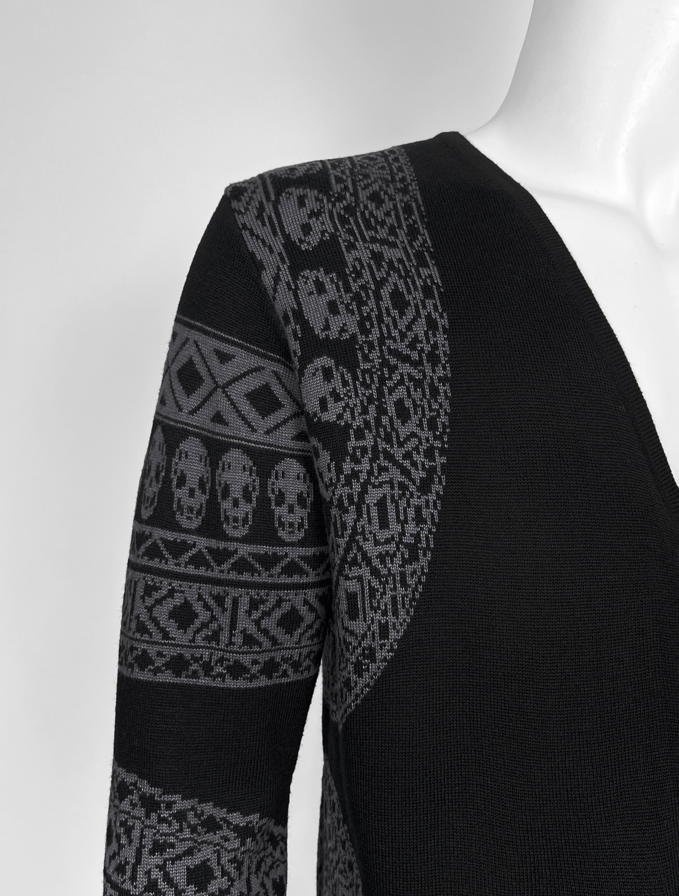 Alexander McQueen F/W 2010 SKULL WOOL KNIT CARDIGAN SWEATER - EXTREMELY RARE - Size US L / EU 52-54 / 3 - 9 Thumbnail