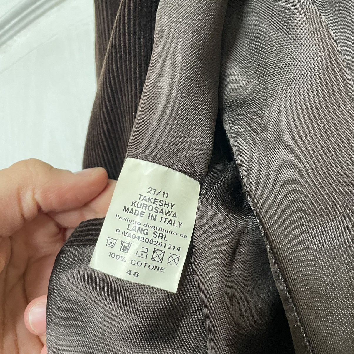 Japanese Brand × Takeshy Kurosawa Takeshy Kurosawa brown blazer jacket Avantgarde Asymmetric Size 48R - 3 Thumbnail